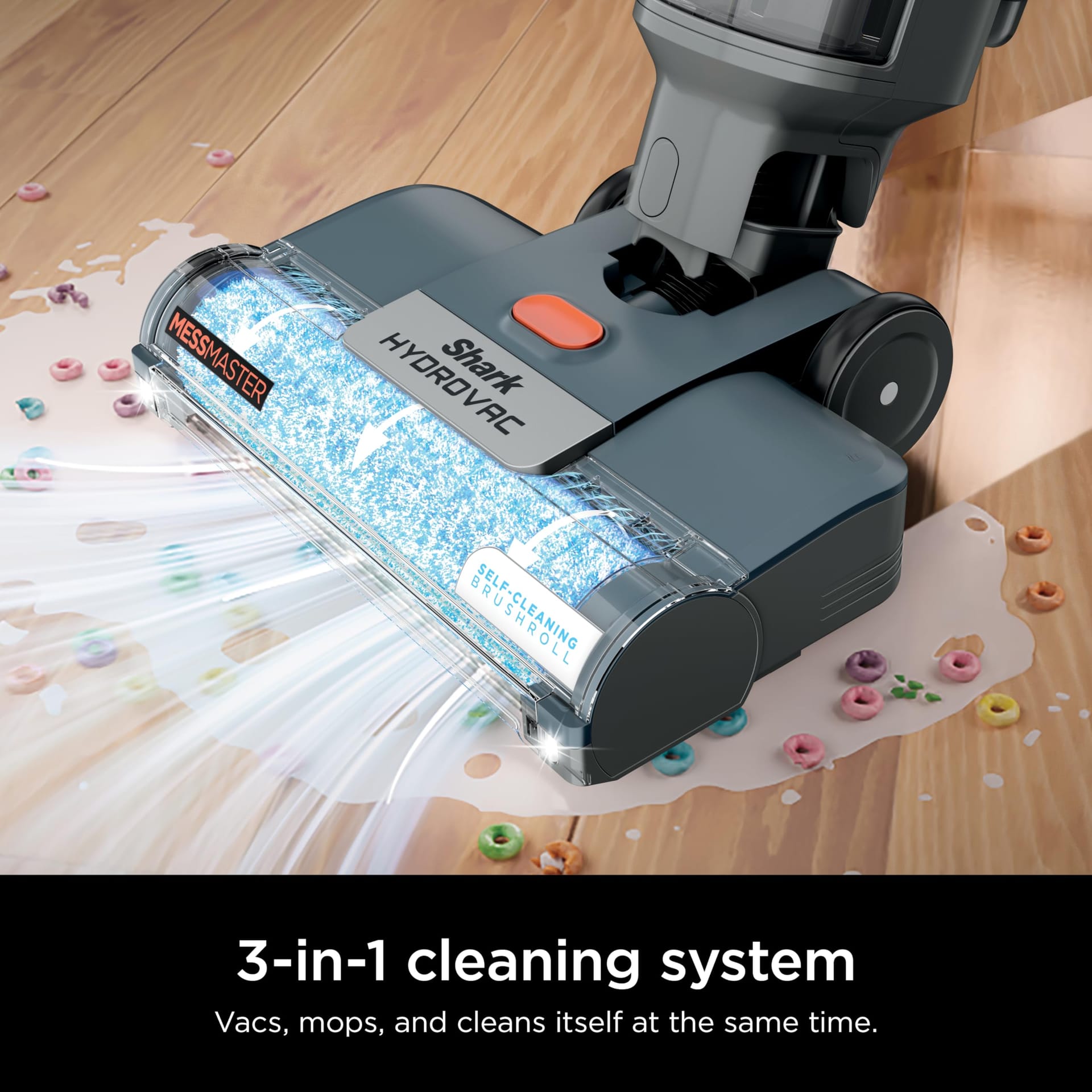 Shark HydroVac MessMaster 3-in-1 Multi-Surface Vacuum Mop with Self-Cleaning System, Lightweight Navy WD161 - Review Image 2