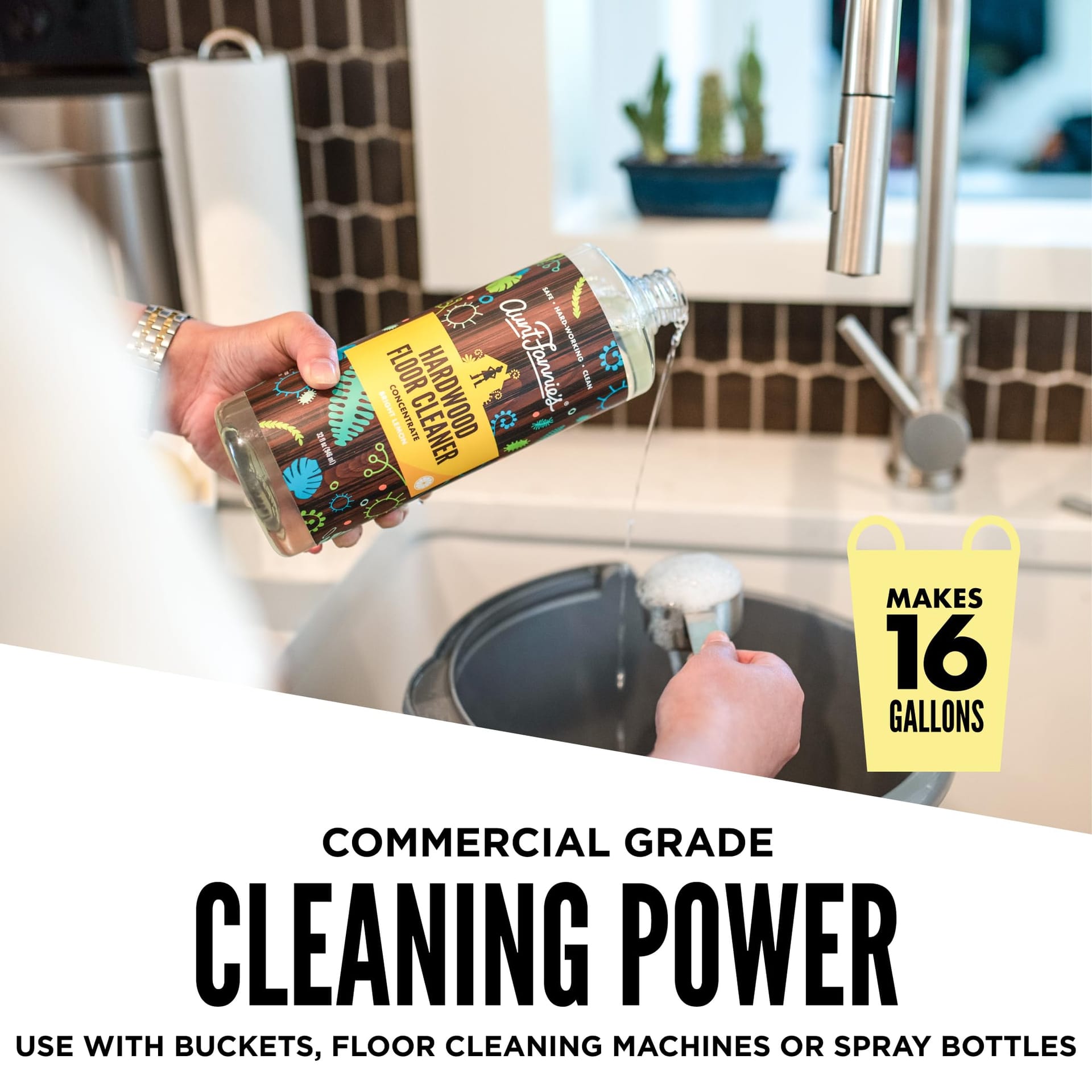 Concentrated Plant-Based Hardwood Floor Cleaner - Lemon Scent, 32 Oz (Pack of 3) - Review Image 5
