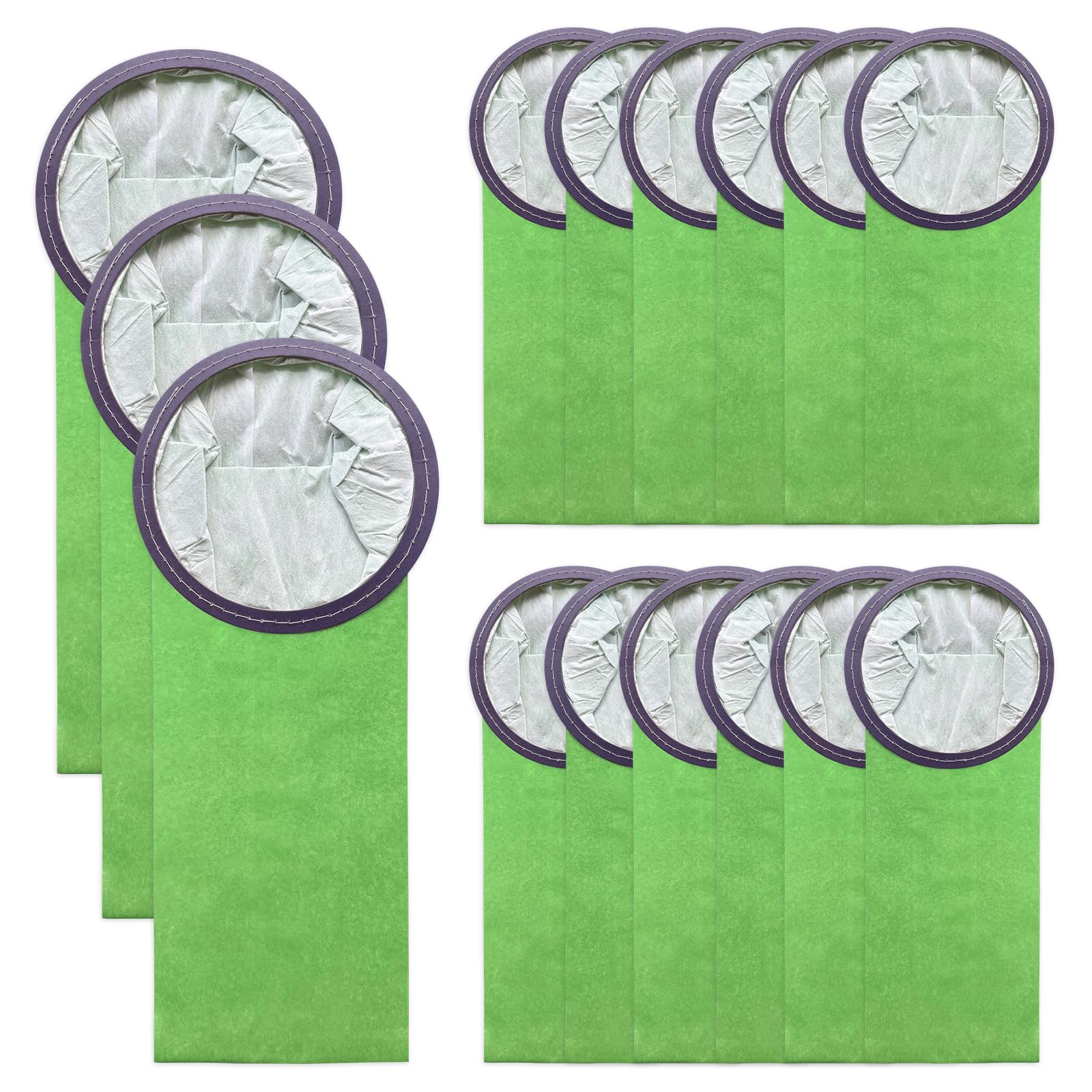Pack of 15 Micro Filter Bags Replacement for Proteam 6 Quart Backpack Vacuum - Compatible with Super QuarterVac, QuietPro BP, AviationVac, ProVac BP - Part #100431