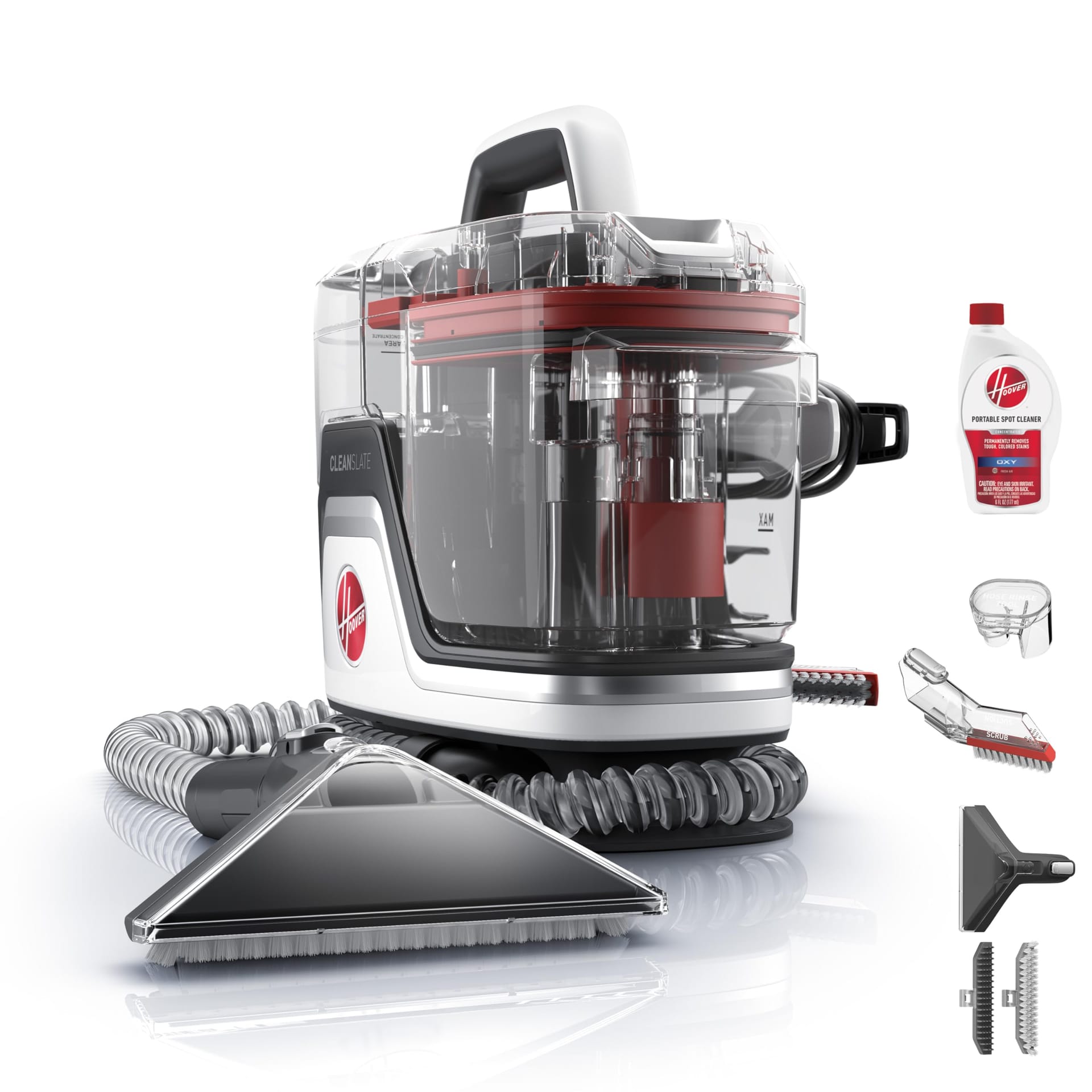 Hoover Cleanslate Plus Portable Carpet and Upholstery Spot Cleaner Machine with Powerful Suction and Versatile Tools