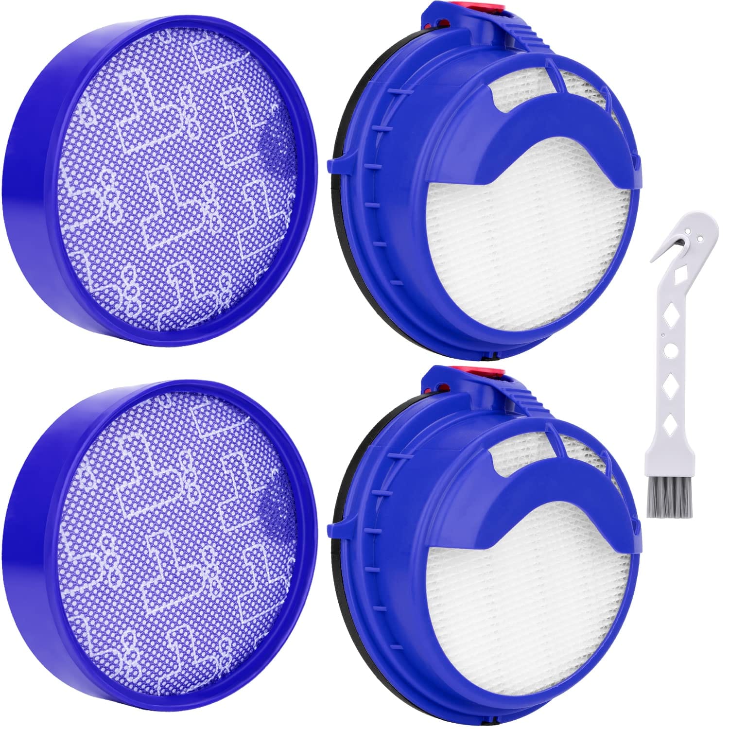 HEPA Filter Replacement Kit for Dyson DC25 Vacuum Cleaner with Pre-Motor & Post Motor Filters - Fits All DC25 Models, Compare to Part # 919171-02 & 916188-06