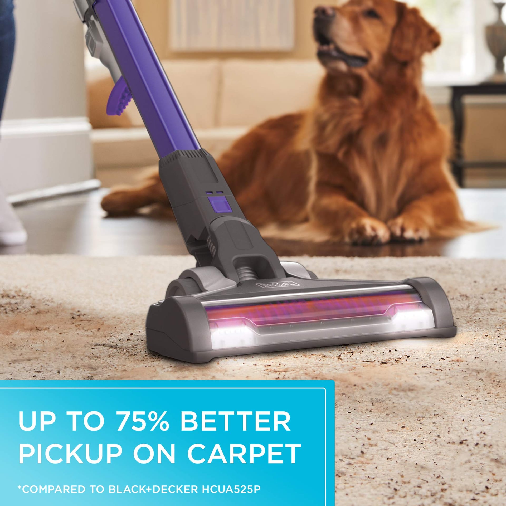 Powerful Black+Decker Powerseries Extreme Cordless Stick Vacuum Cleaner For Pets, Purple (BSV2020P) - Review Image 3
