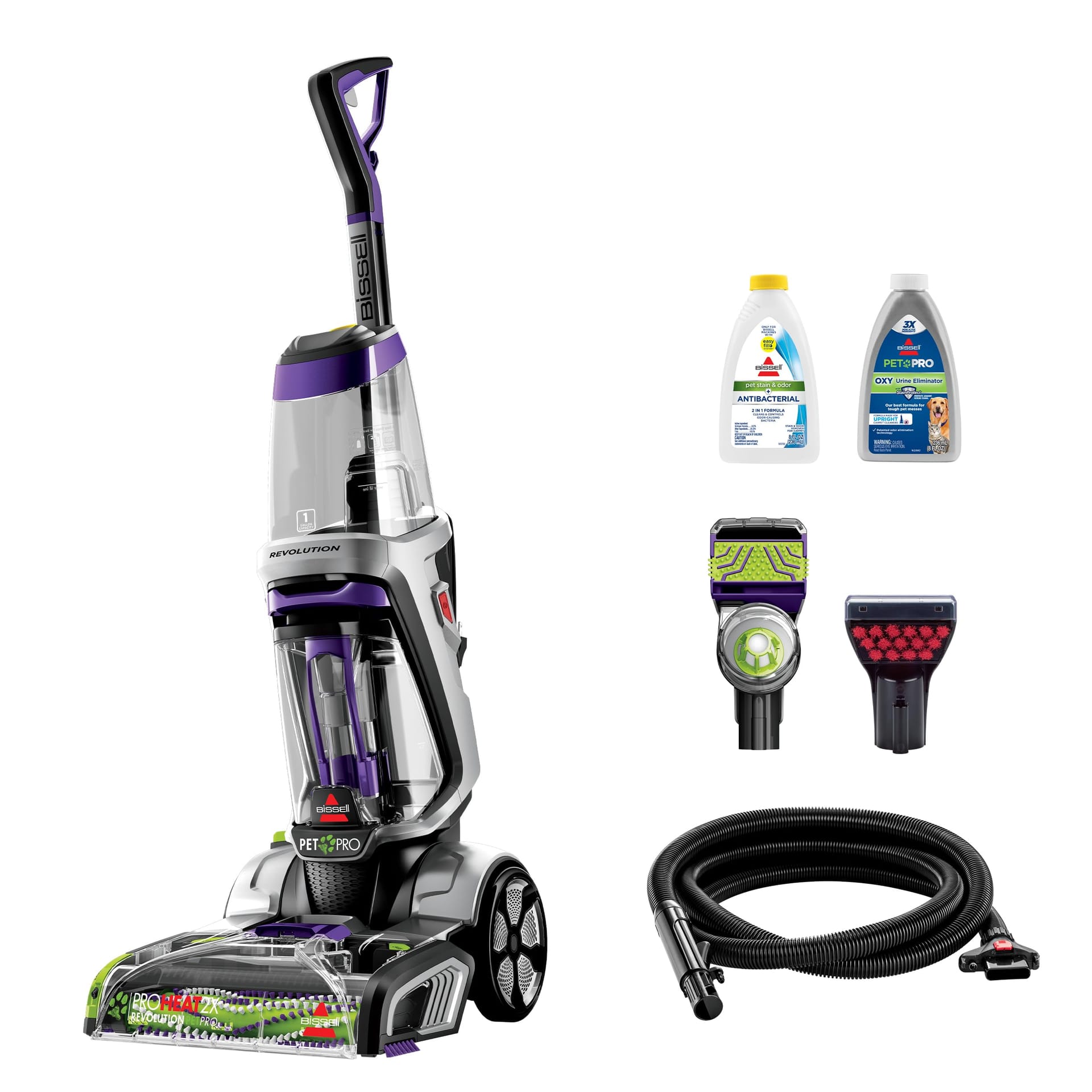 Bissell Proheat 2X Revolution Pet Pro Plus Upright Deep Cleaner with Dual Dirt Lifter Powerbrush
