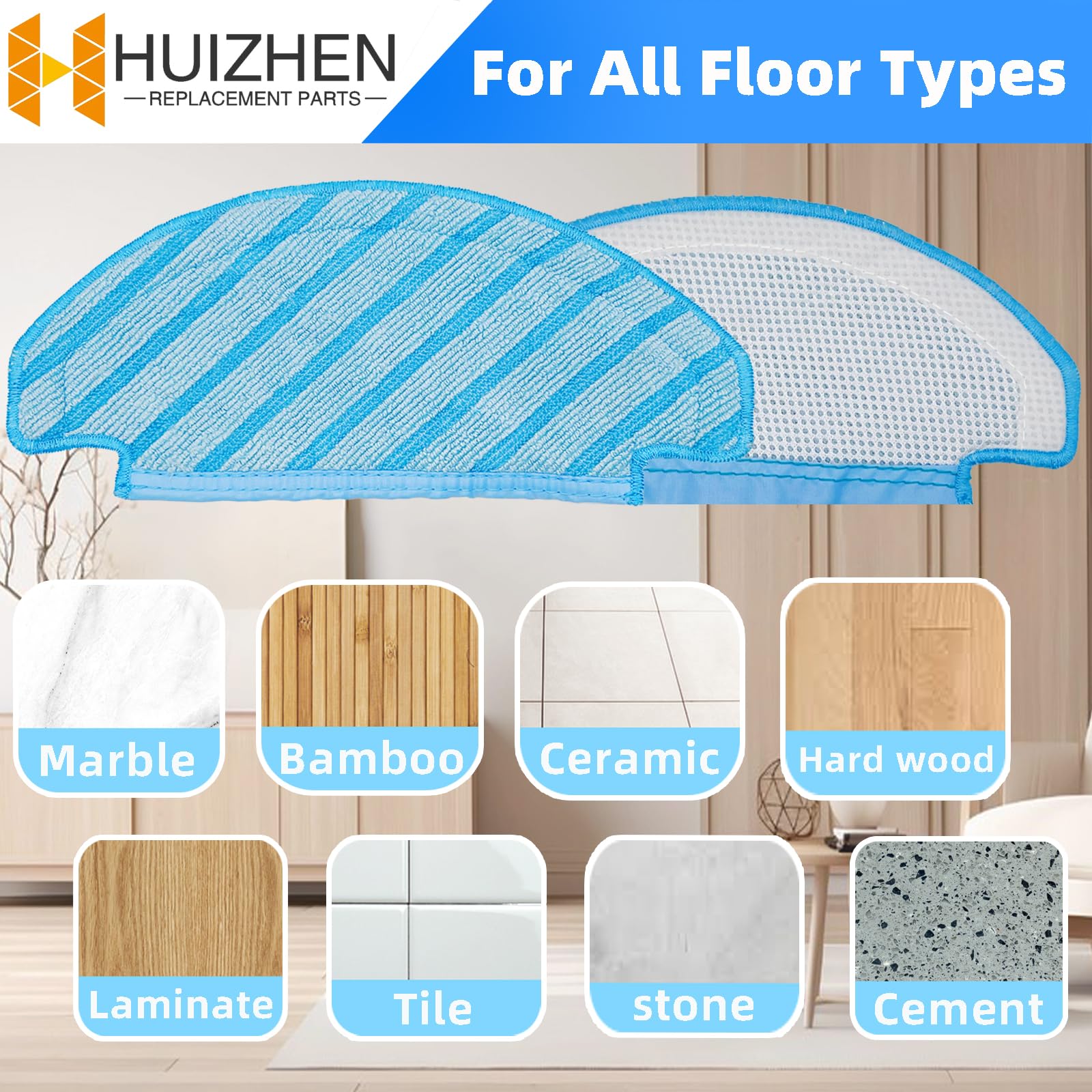 Yeedi Vacuum Replacement Parts Kit for DVX34 Series - HEPA Filter, Main Brush, Side Brush, Mop Pad, Dust Bag - Review Image 4