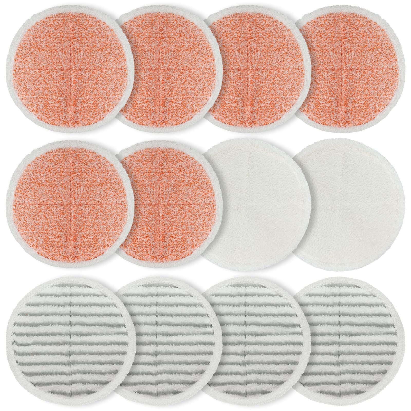 Premium Replacement Spinwave Mop Pads for Bissell Spinwave 20399 23157 23159 2039A 2124A - 12 Pack Heavy Scrub Pad Refills #1611297 & 1611298
