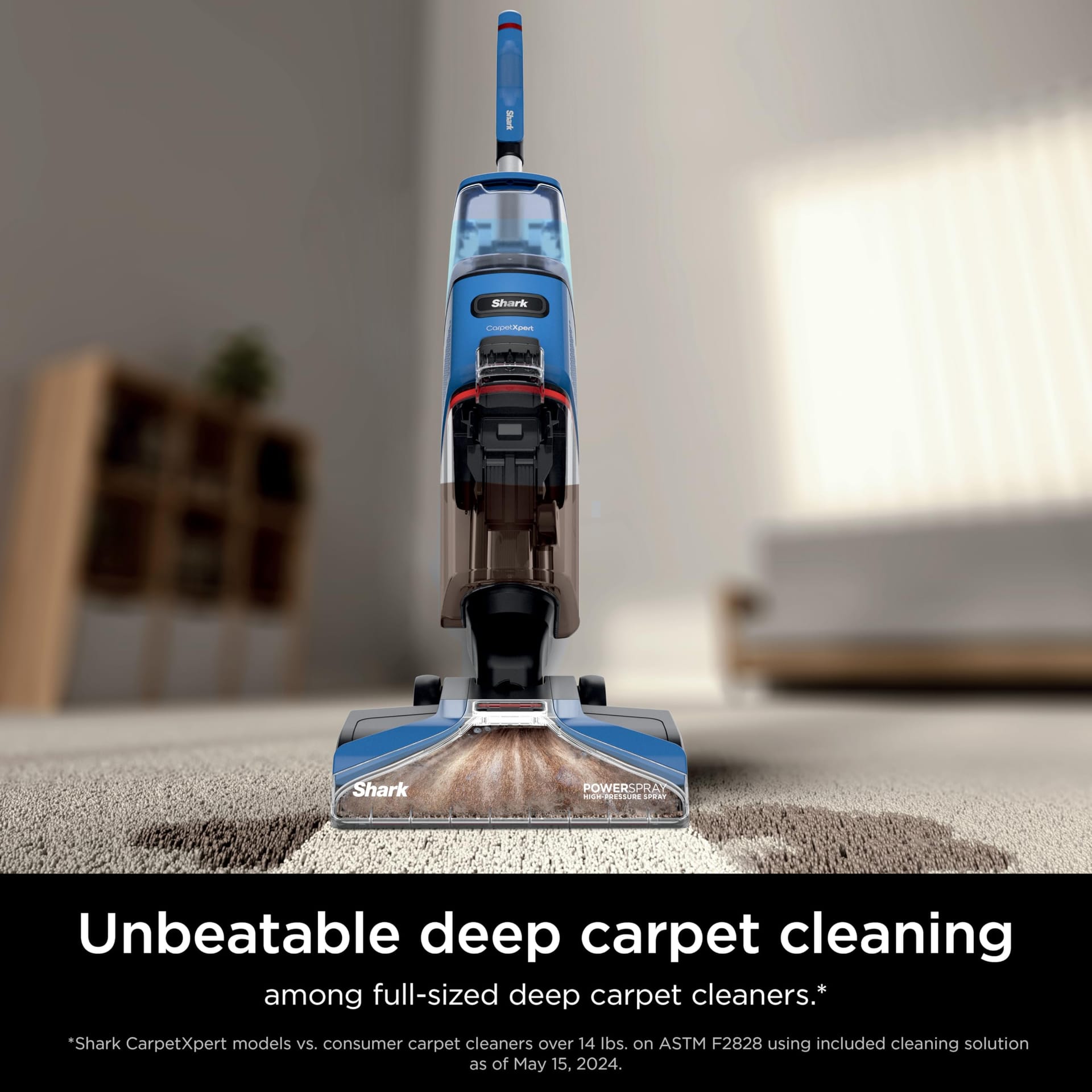 Shark Carpetxpert Upright Carpet & Area Rug Cleaner for Pets, Deep Cleaning & Dirt Removal, Carpet Shampooer, Blue EX121BRN - Review Image 2