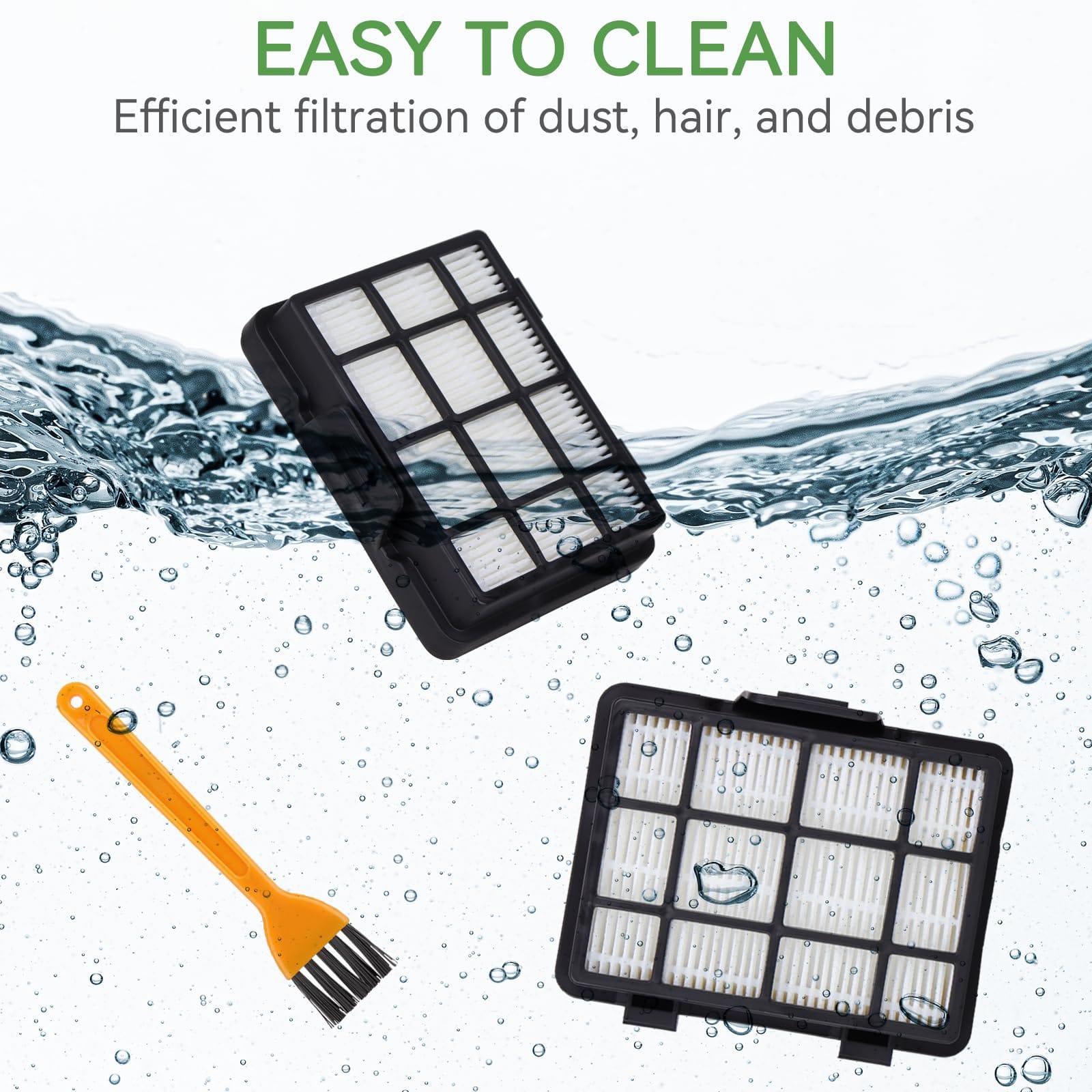 2-Pack Replacement HEPA Filters Compatible with Eureka NEN180/ NEN186BL Bagless Canister Vacuum Cleaner - Review Image 3