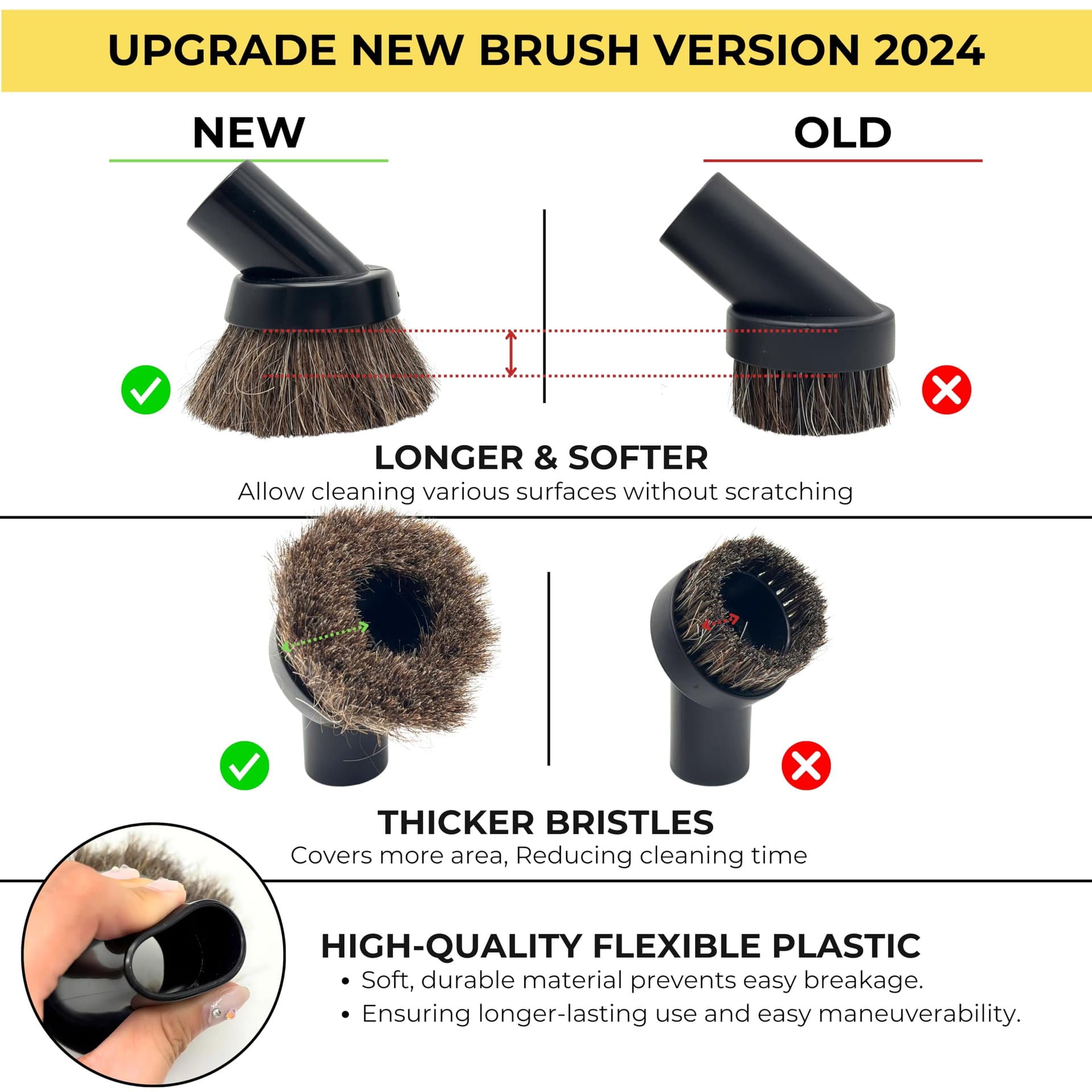** Shark Vacuum Cleaner Accessories Compatible with Circular Hoses | Household Cleaning Kit with Crevice Tool, Dust Brushes & Adapters | 35mm Attachments Set

**DESCRIPTION:** 
Ensure seamless compatibility for your Shark vacuum cleaner with our specially designed accessories replacement kit. This household cleaning set includes a crevice tool, dust brushes, and vacuum hose adapters, all tailored for circular hoses. Please note that this kit is specifically crafted for vacuum hoses with a circular shape, ensuring a perfect fit and optimal performance.

Addressing common compatibility challenges, our vacuum attachments kit features a vacuum adapter kit that is compatible with most Shark models. The set includes a small round horsehair dust brush, ideal for various cleaning tasks such as countertops, blinds, vents, upholstery, and more.

Compatible with popular Shark models like the Navigator Lift-Away NV350, NV352, NV355, NV356E, Shark NV500 series, and Shark Rocket HV, this kit offers versatility and convenience for your cleaning needs.

Rest assured with our 100% satisfaction guarantee. If the attachments do not fit your hand vac, contact us for a resolution. If you are not completely satisfied with our vacuum attachments, we offer a refund to ensure your happiness.

Upgrade your cleaning routine with this budget-friendly and efficient Shark vacuum cleaner accessories kit, perfect for maintaining a spotless home. - Review Image 4