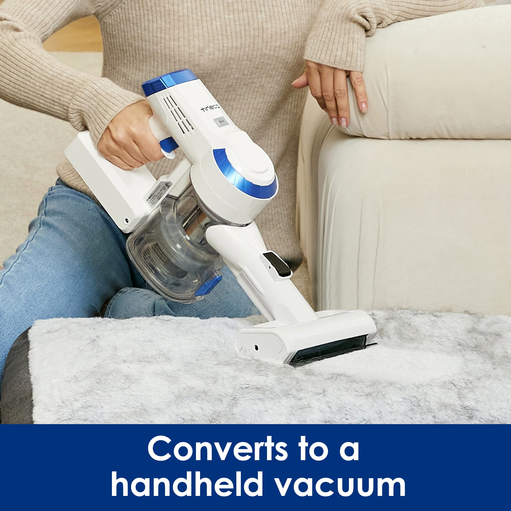 Lightweight Cordless Stick Vacuum Cleaner - Tineco A10 Essentials with Powerful Suction and LED Headlights - Review Image 3