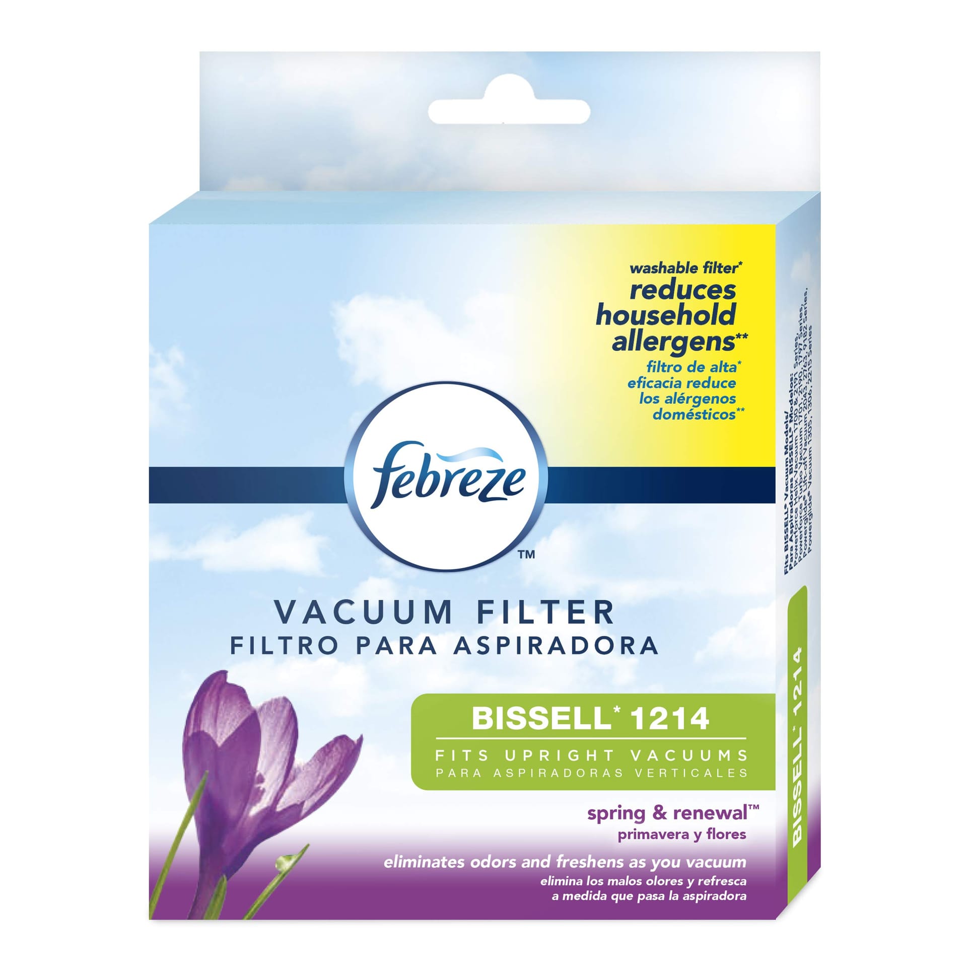 Bissell Febreze Style 1214 Cleanview & Powerglide Pet Replacement Filter with Spring & Renewal Scent - Blue
