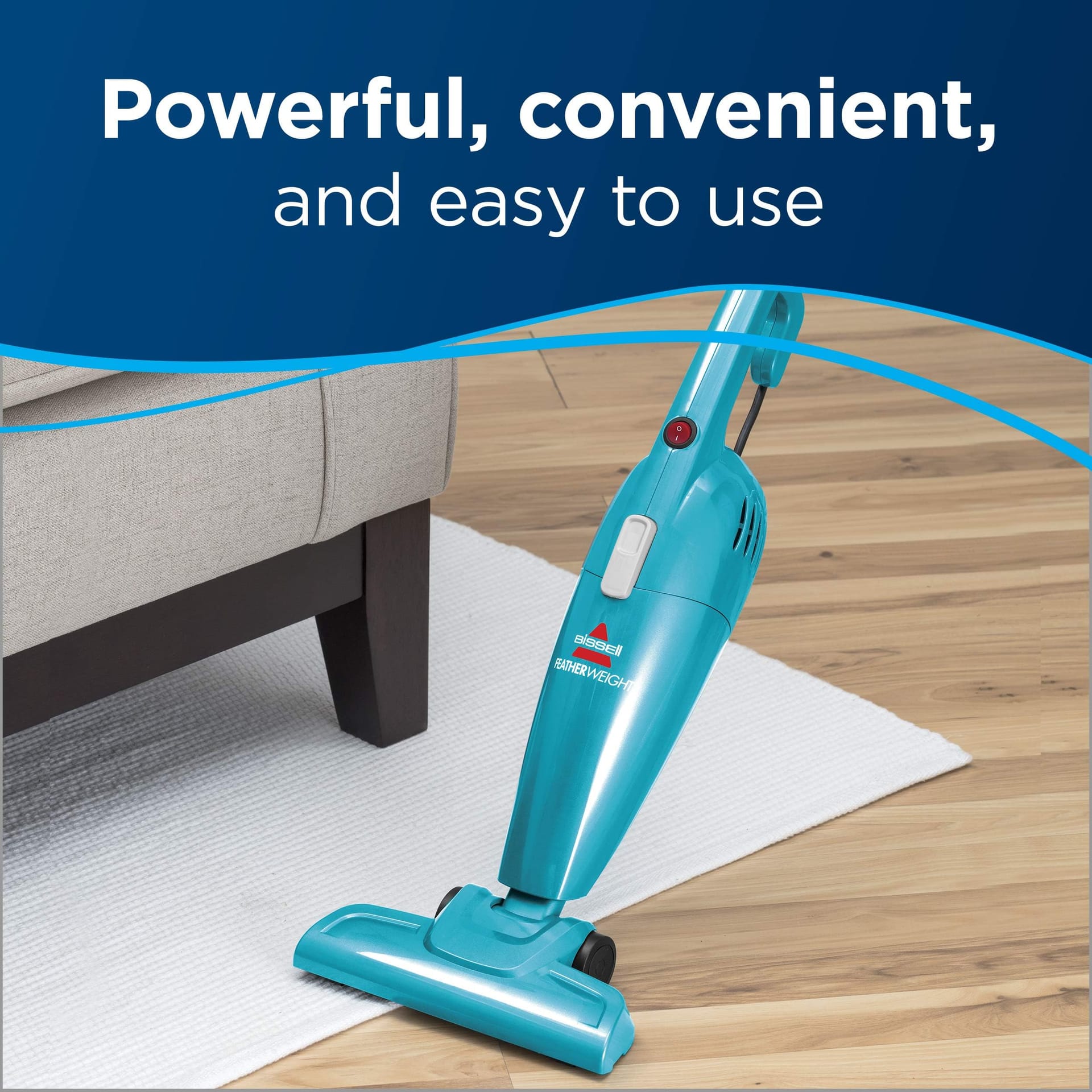 Lightweight Corded Stick Vacuum Cleaner with Crevice Tool by Bissell, Blue - 2033 - Review Image 2