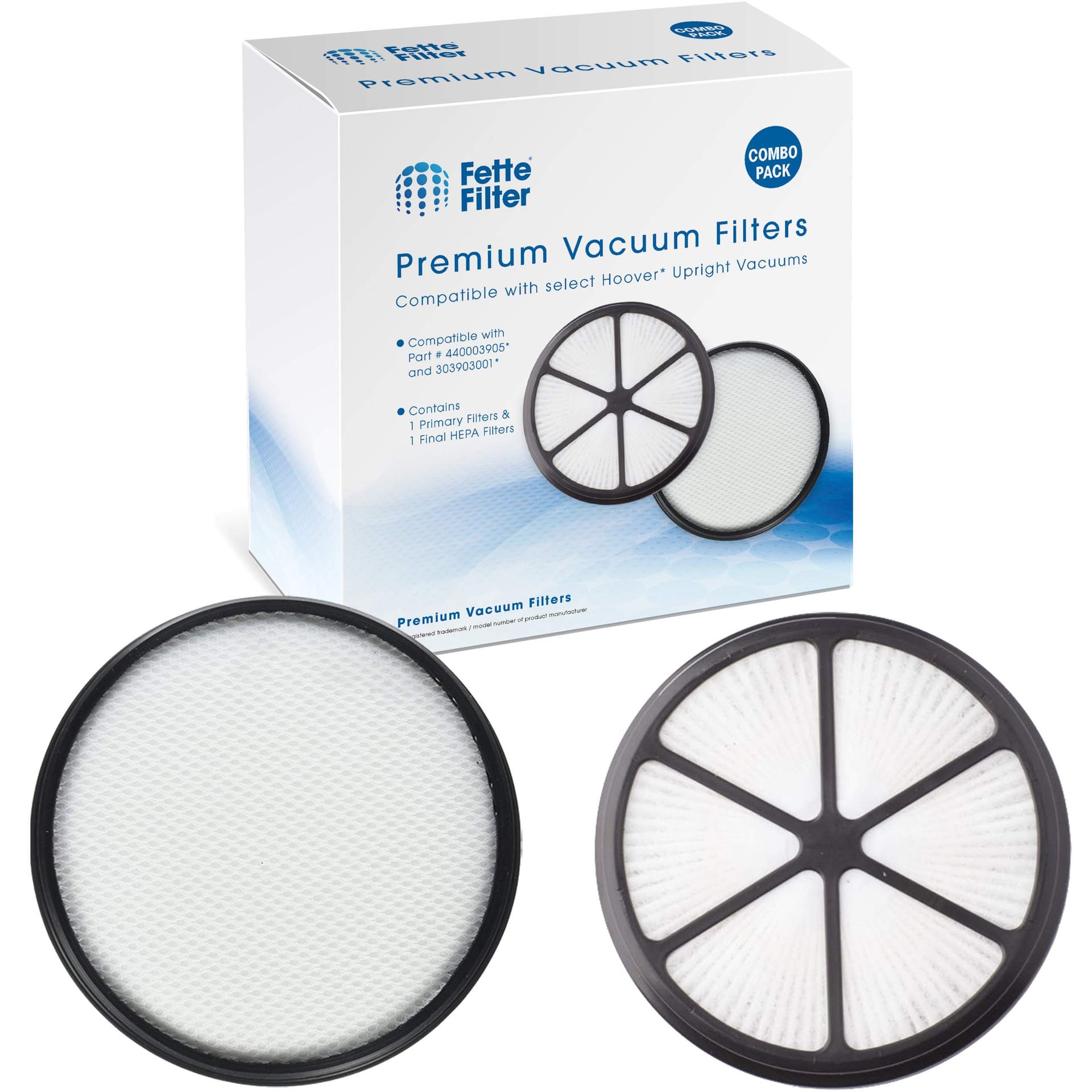 Premium Vacuum Filter Set for Hoover UH72400 Series - Replaces Part #440003905 & 303903001