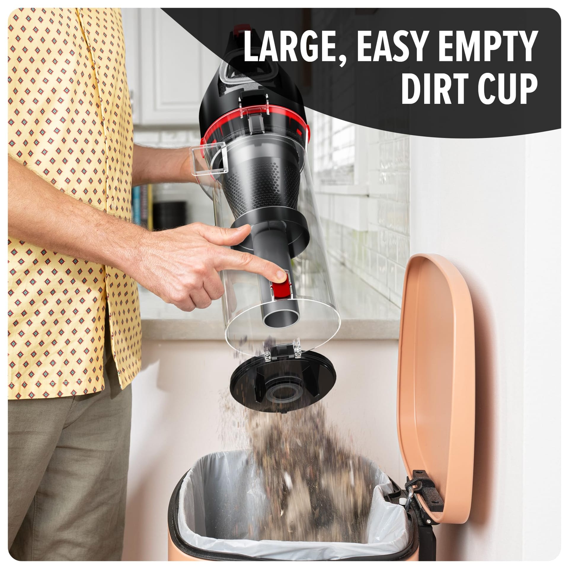 Lightweight Dirt Devil Ud76300V Bagless Upright Vacuum Cleaner for Carpet and Hard Floors with Extended Reach and Powerful Suction - Review Image 4