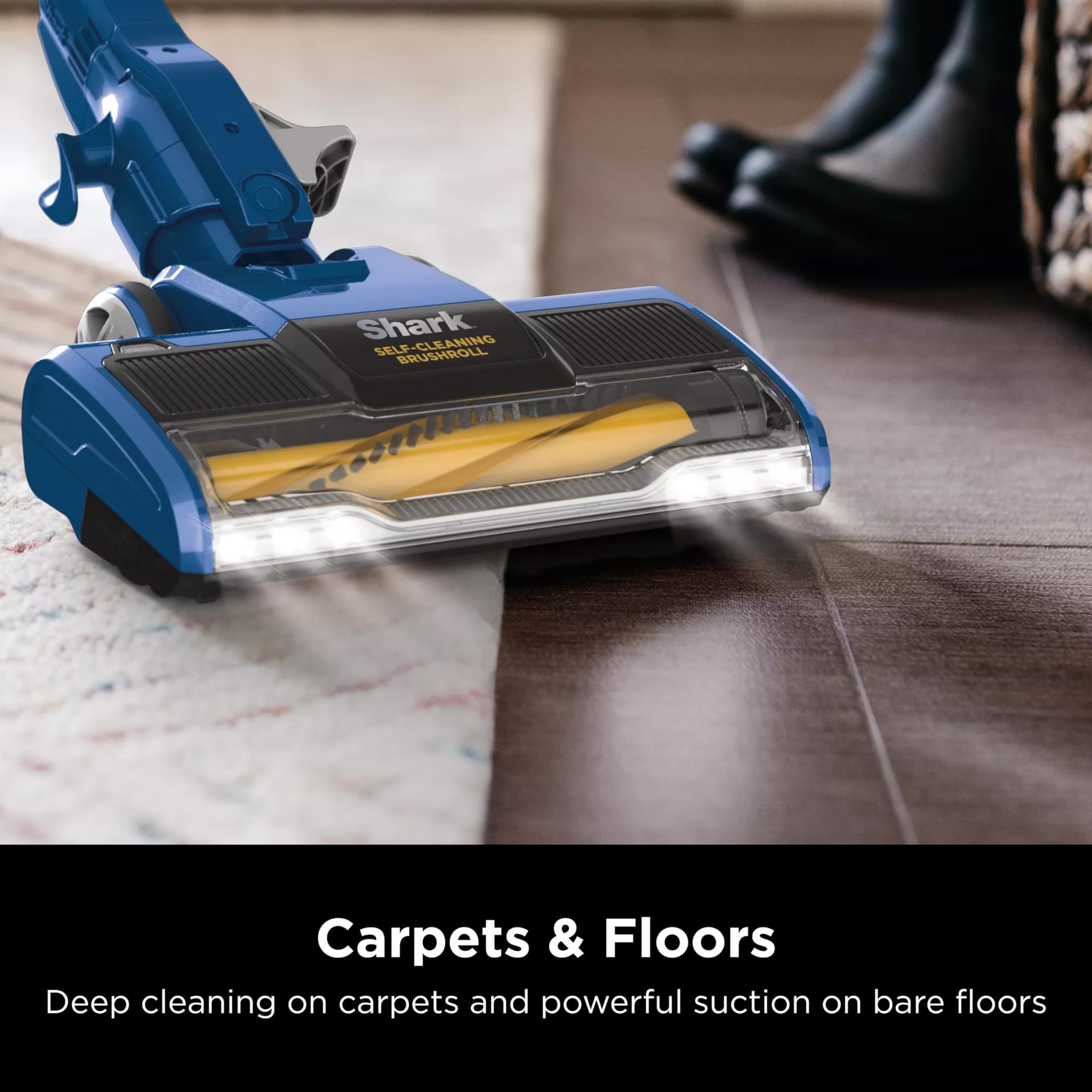 Shark Rocket HV343AMZ Corded Stick Vacuum with Self-Cleaning Brushroll, Lightweight & Maneuverable - Ideal for Pet Hair Pickup, Converts to Hand Vacuum, Crevice & Upholstery Tools Included, Blue/Silver - Review Image 2