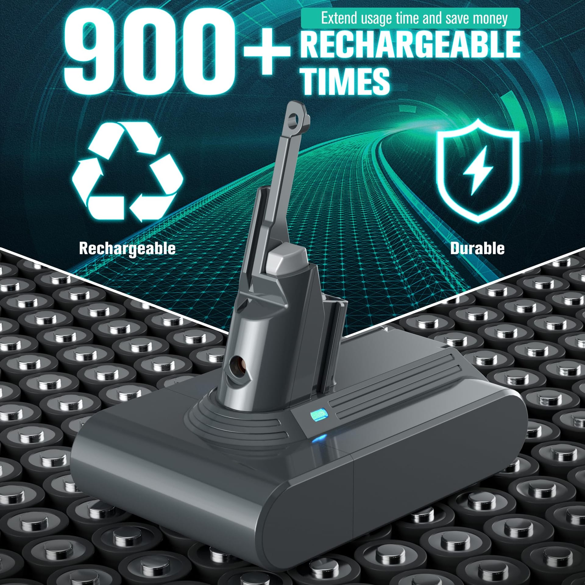 6000mAh V7 Animal Battery Replacement Compatible with SV11 V7 Motorhead V7 Animal V7 Trigger V7 HEPA V7 Car+Boat V7 Absolute Handheld Vacuum Cleaners - Review Image 5