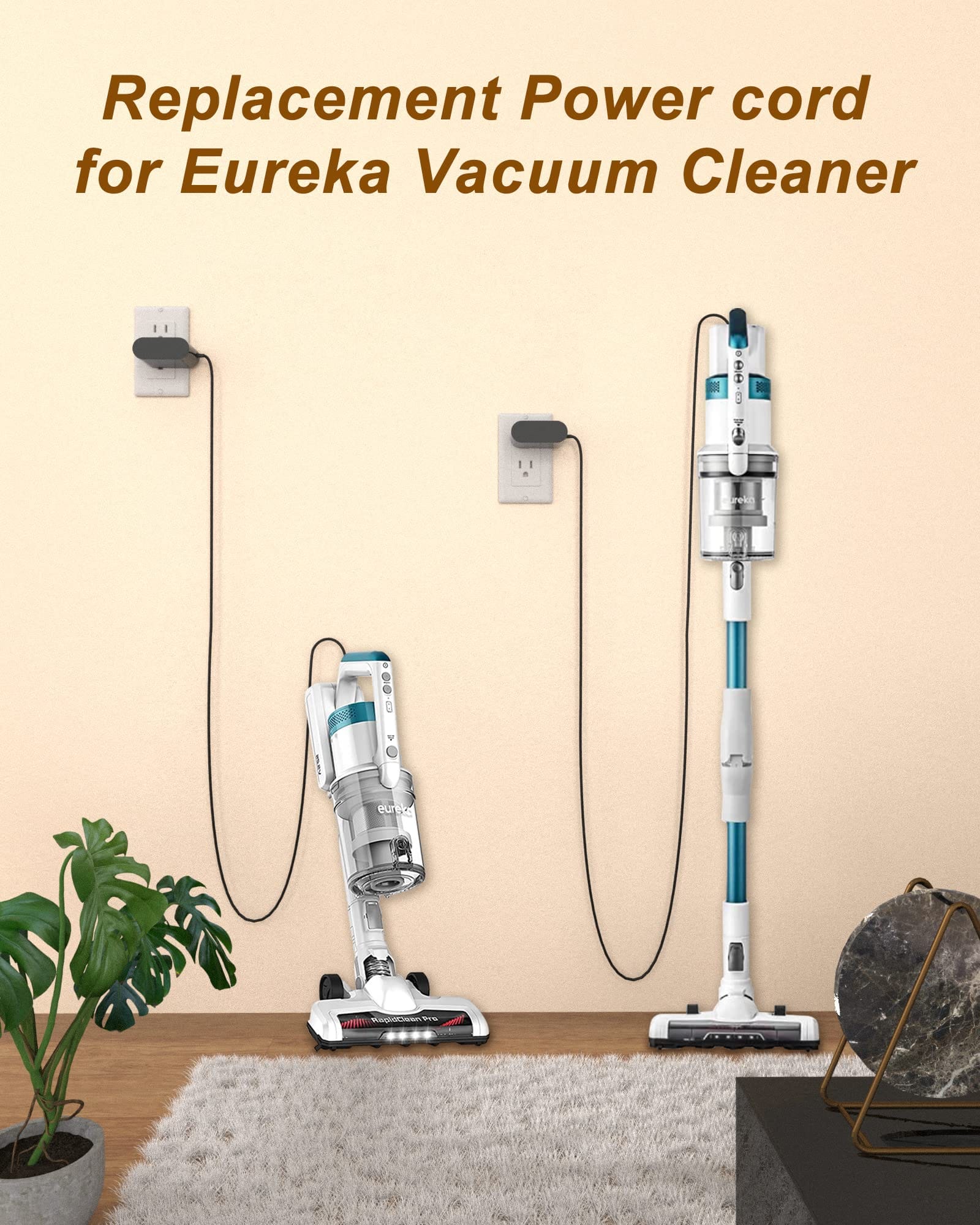 WUKUR Replacement Eureka Charger Cord Power Supply for Rapid Clean Pro/Stylus Cordless Vacuum Cleaner NEC180/NEC182/NEC185/NEC186/NEC380 - Review Image 5