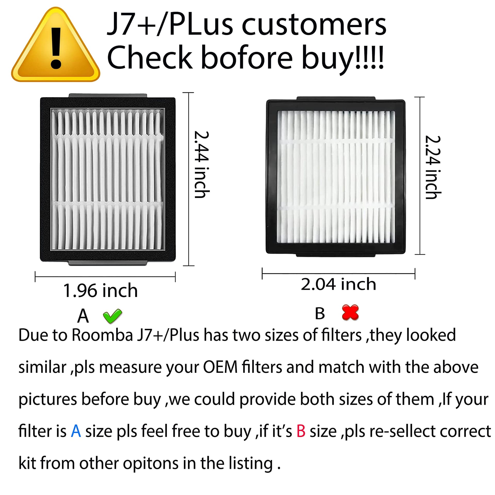 12-Pack Replacement HEPA Filter Compatible with iRobot Roomba E, I, J Series - E5 E6 I1 I3 I4 I5 I6 I7 I8 J5 J6 J8 Plus Versions - Review Image 2