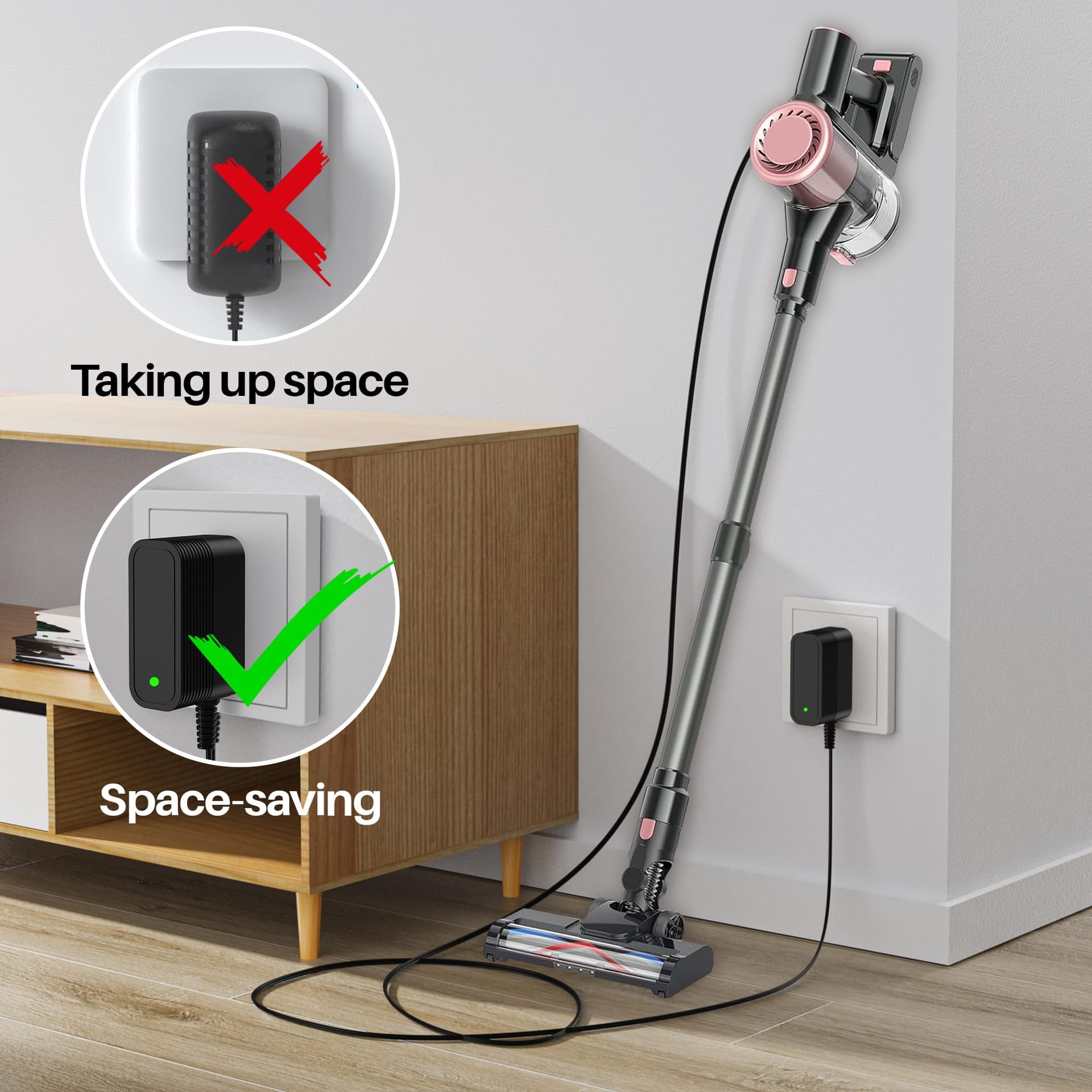Homeika H320 Cordless Stick Vacuum Charger | 26.5V AC Adapter for Homeika Vacuum Cleaner - Review Image 3