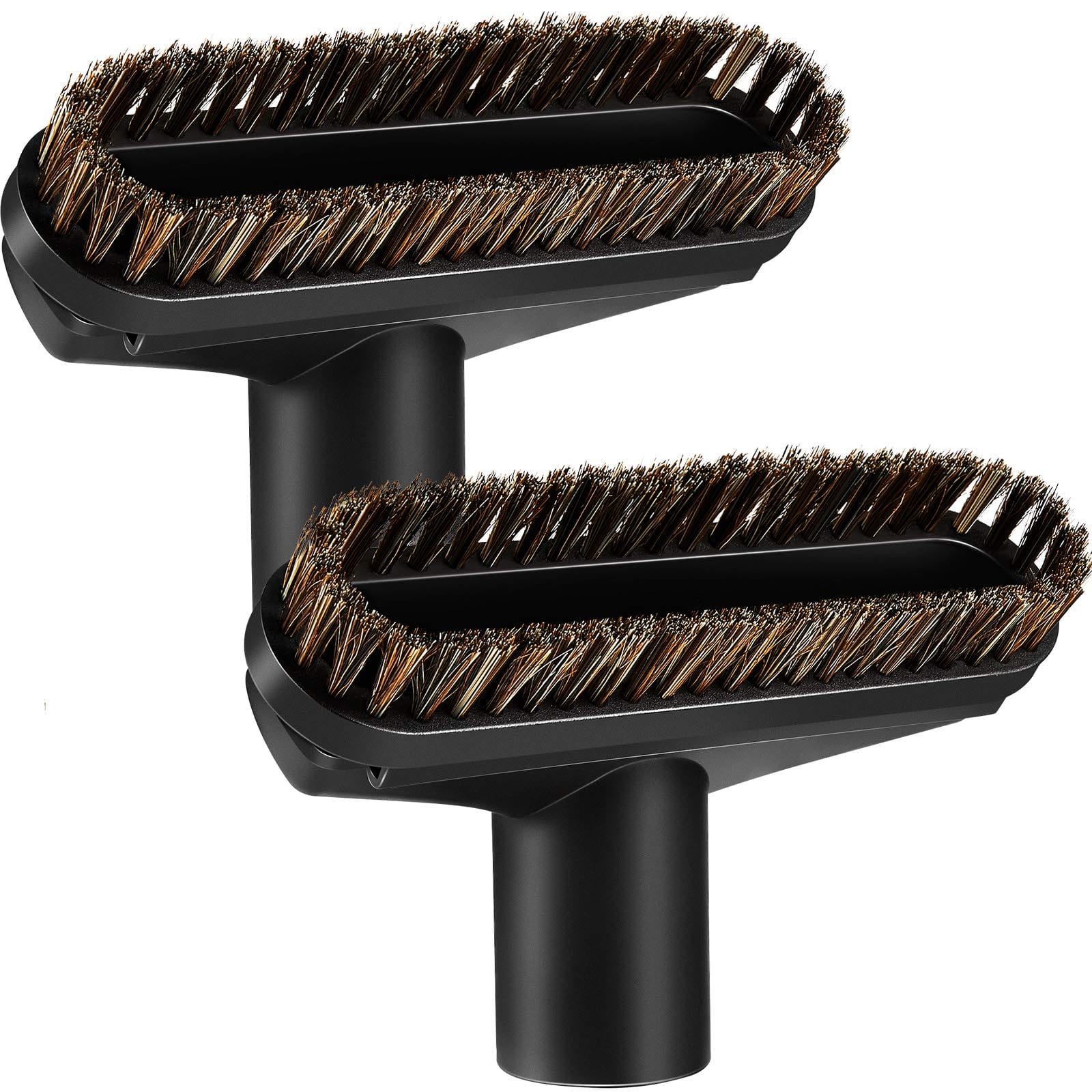 Horse Hair Vacuum Dusting Brush Attachment 1.25" 2 Pcs Set for HEPA Filter Vacuums