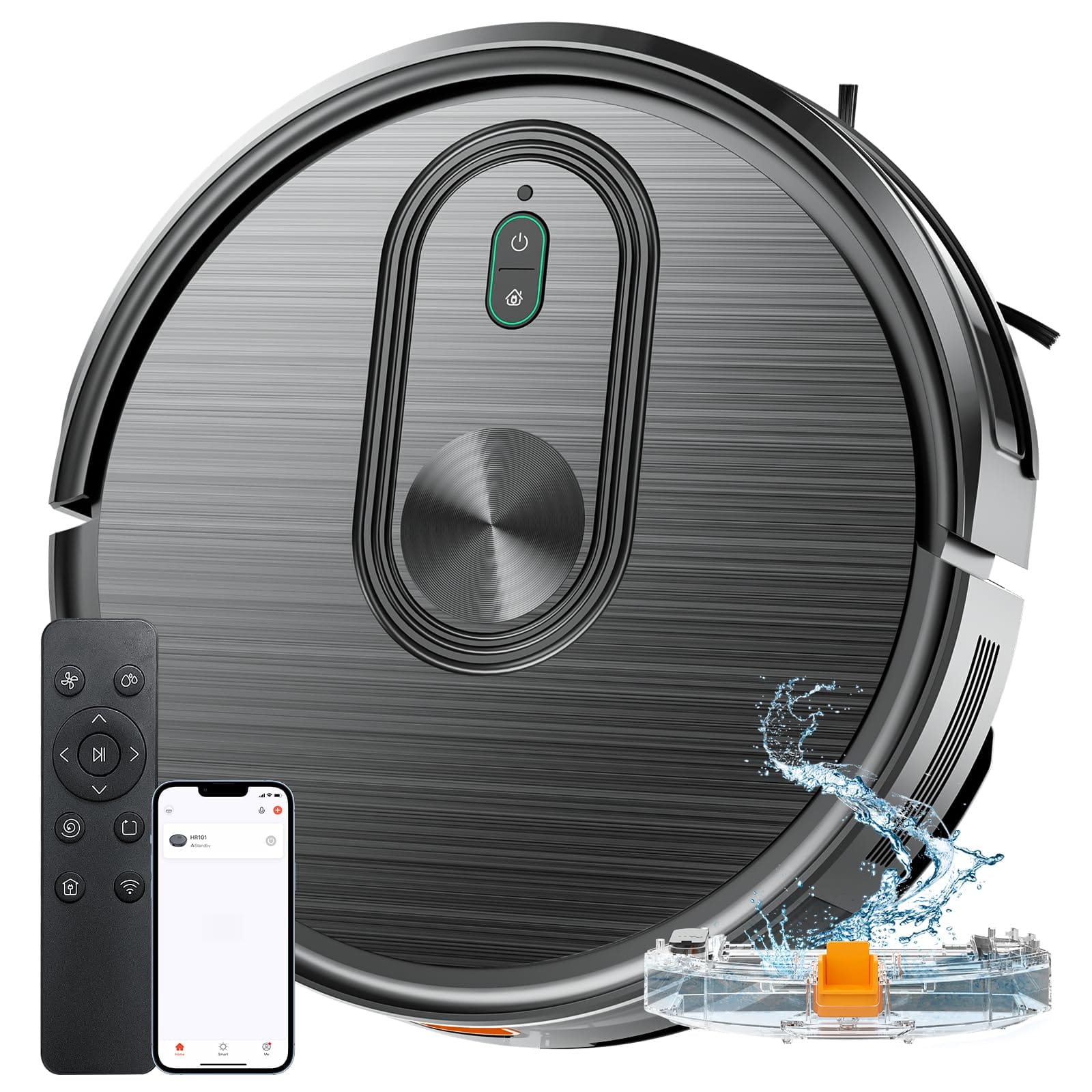 HEPA Filter Robot Vacuum and Mop Combo with Powerful 3200Pa Suction, Ideal for Pet Hair, Hard Floor, Carpet
