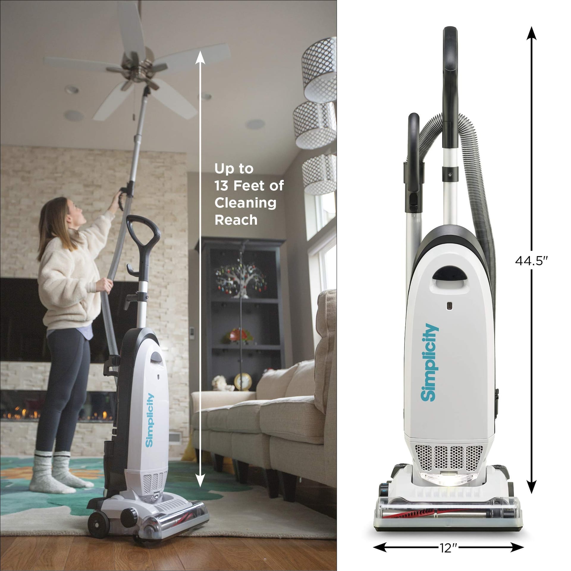 Simplicity S20Ezm Bagged Upright Vacuum Cleaner with Certified HEPA Filter for Allergies, Pet Hair, Carpet and Hardwood Floors - Review Image 3