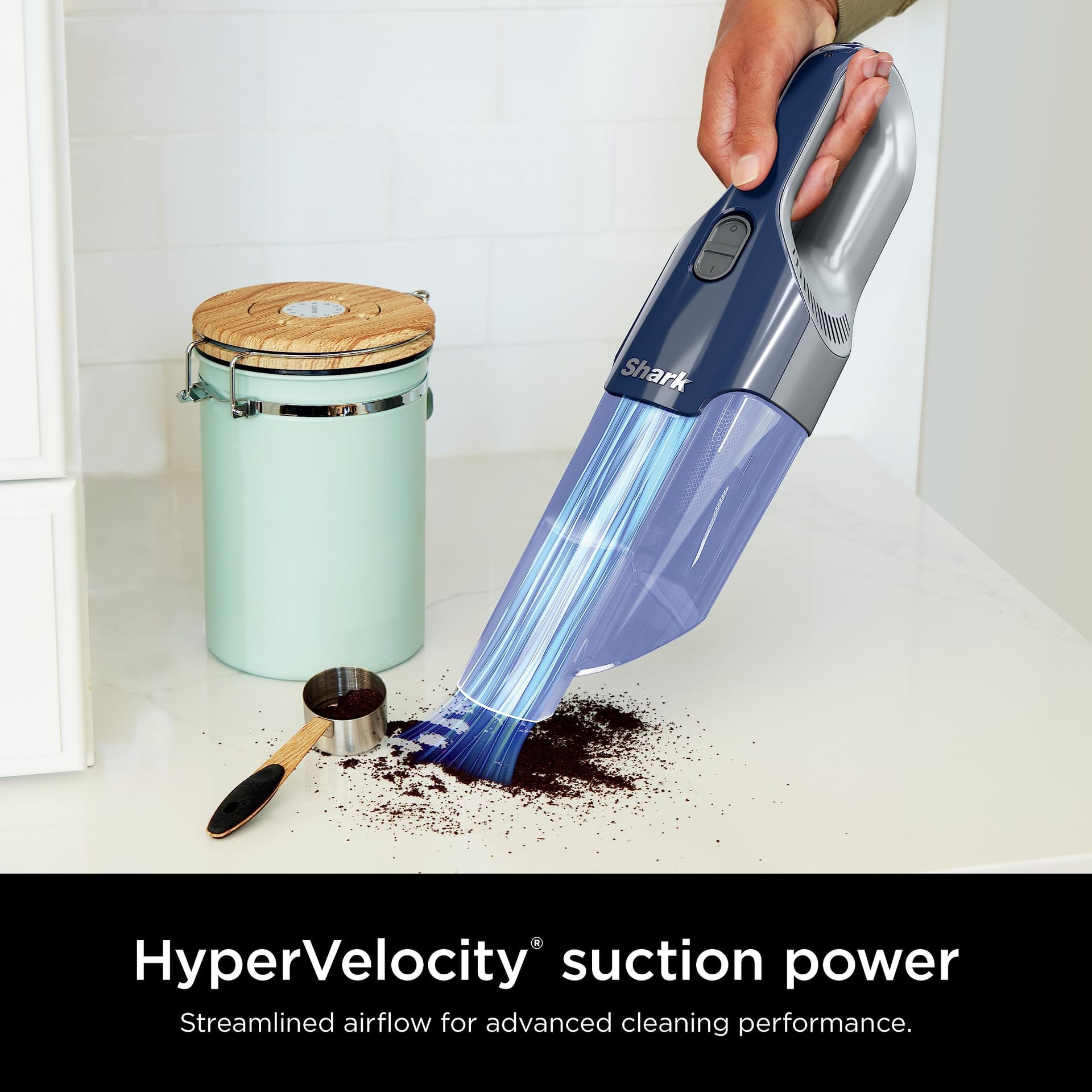 Shark CH701 Cyclone Pet Handheld Vacuum with PetExtract Hair Tool, Hypervelocity Suction, USB Charging, XL Dust Cup, Navy Blue/Grey, Lightweight (1.51 Pounds) - Review Image 2
