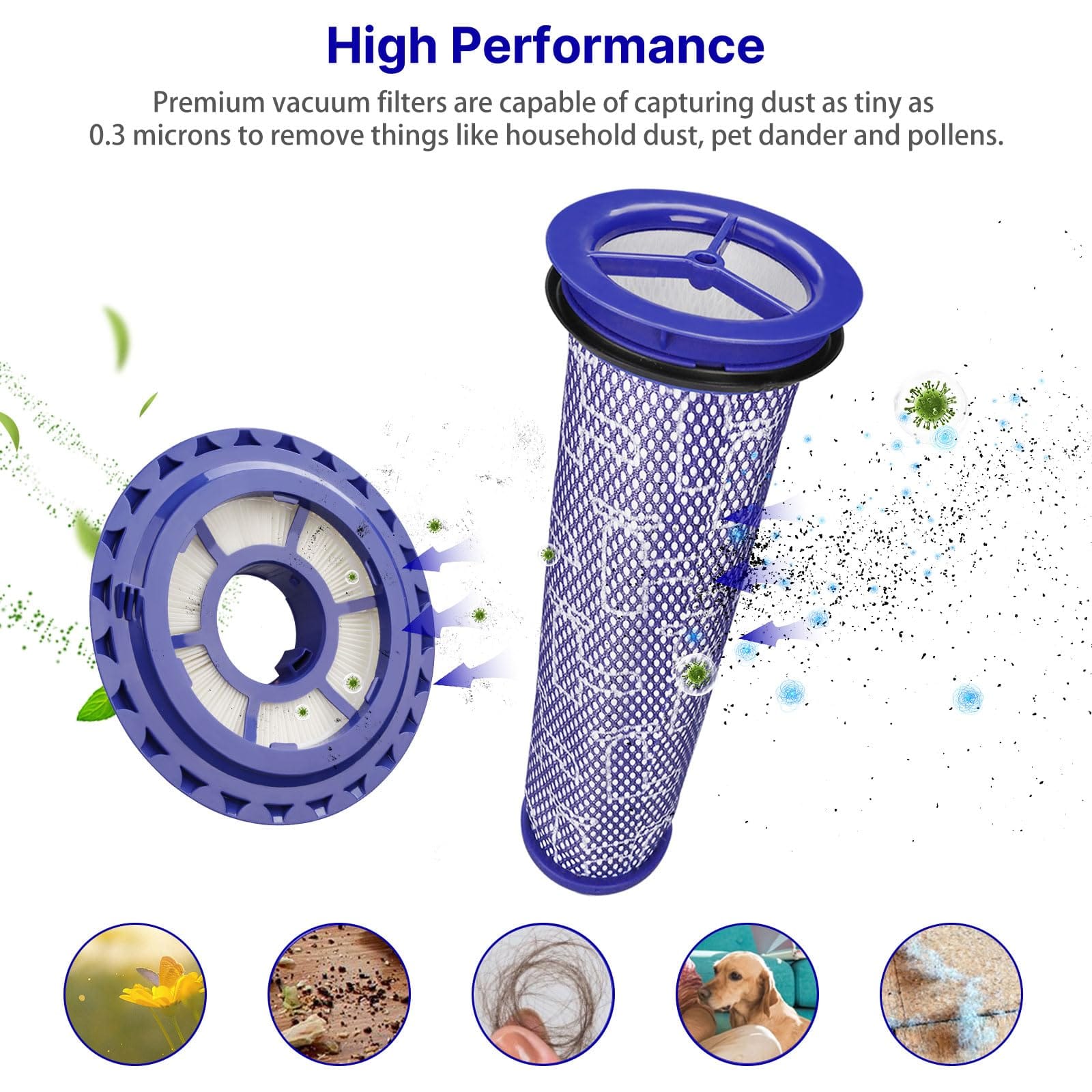 PET-HAIR FRIENDLY Lemige Replacement Vacuum Filters for Dyson DC41 DC65 Ball Animal Vacuums - Review Image 4
