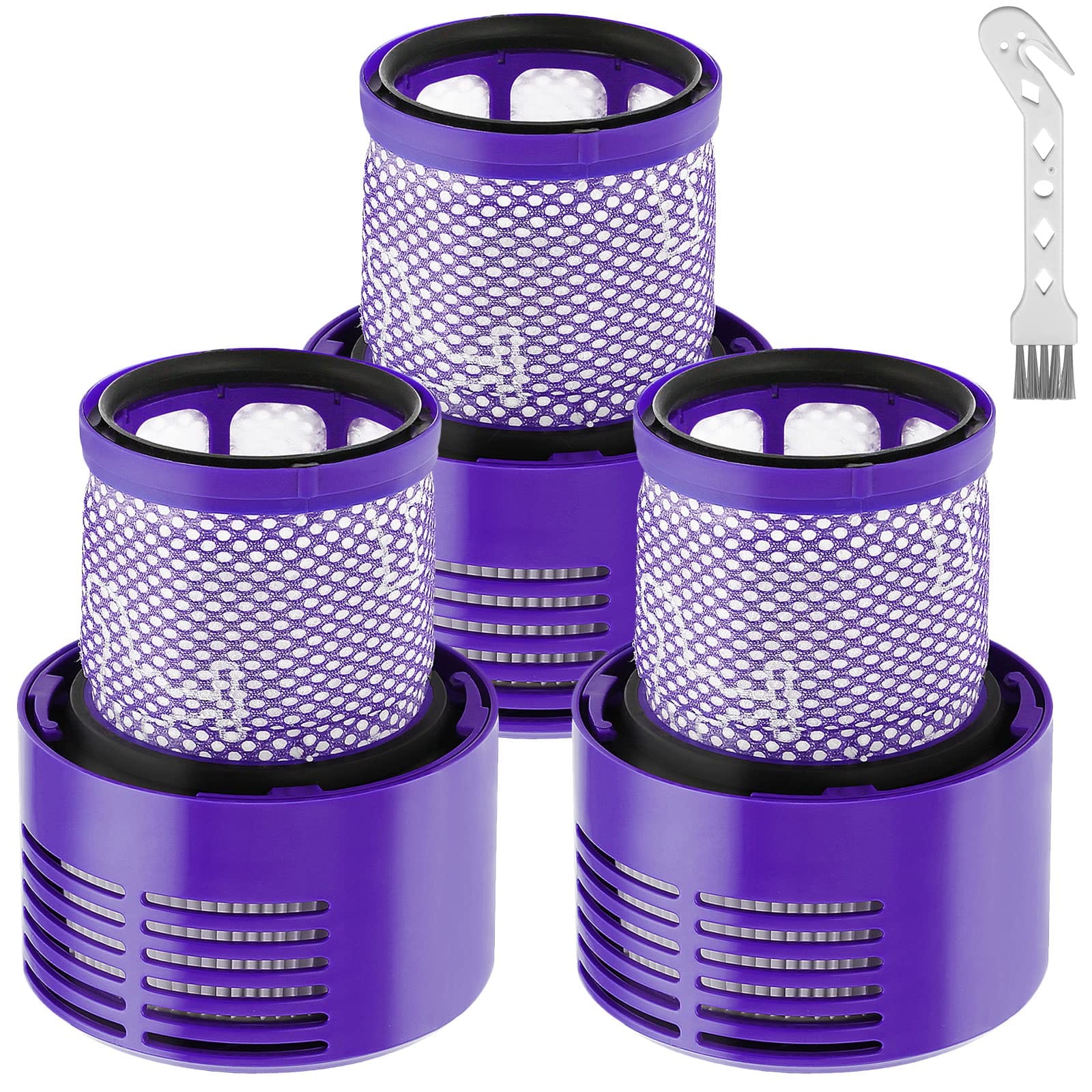 3 Pack Replacement V10 Filters for Dyson Cyclone V10 Series - Compatible with Cyclone V10 Absolute, Animal, Motorhead, Total Clean - Replaces Part # 969082-01