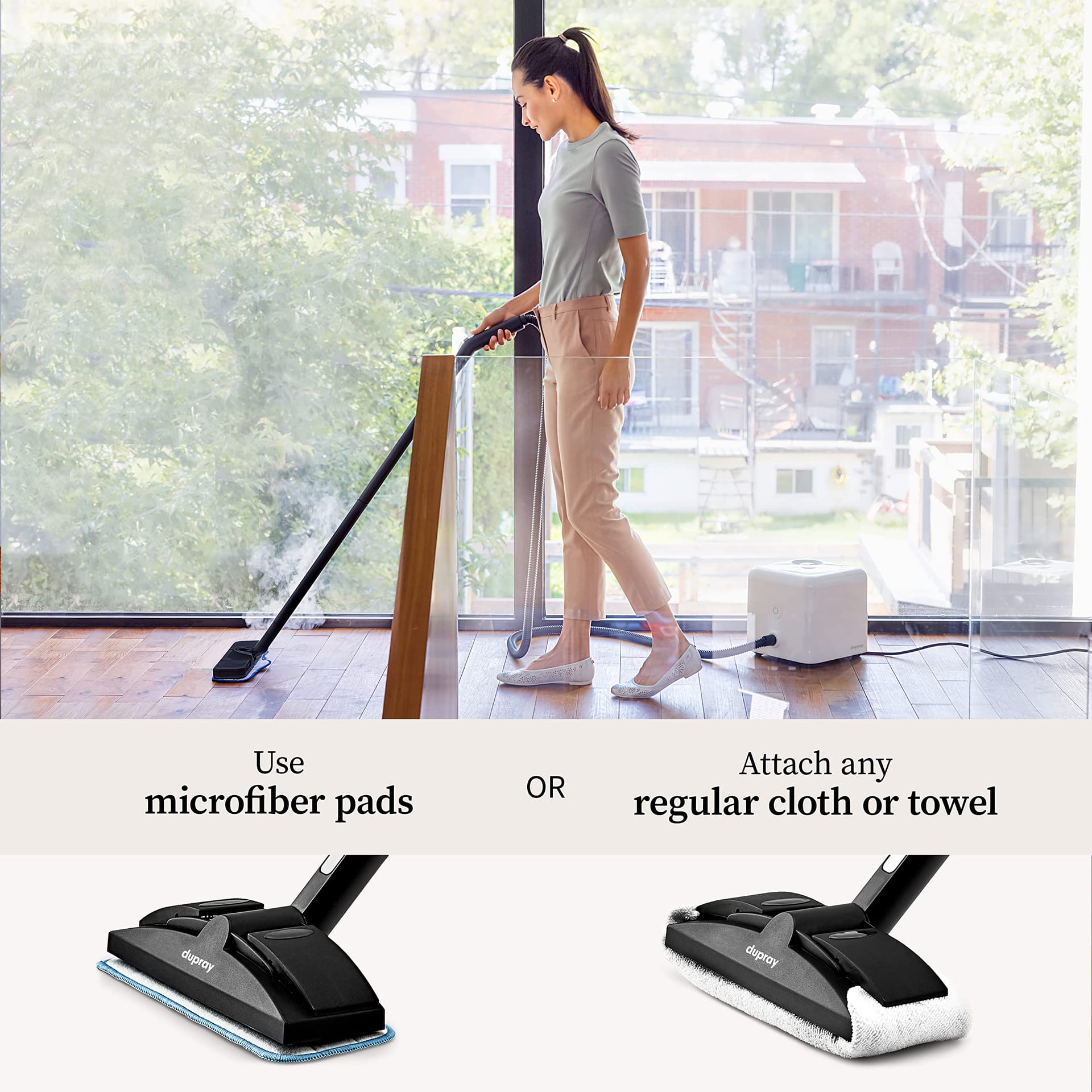 Dupray Neat Steam Cleaner - Powerful Multipurpose Portable Steamer for Floors, Cars, Tiles - Chemical Free Disinfection - Kills 99.99%* of Bacteria and Viruses - Review Image 4