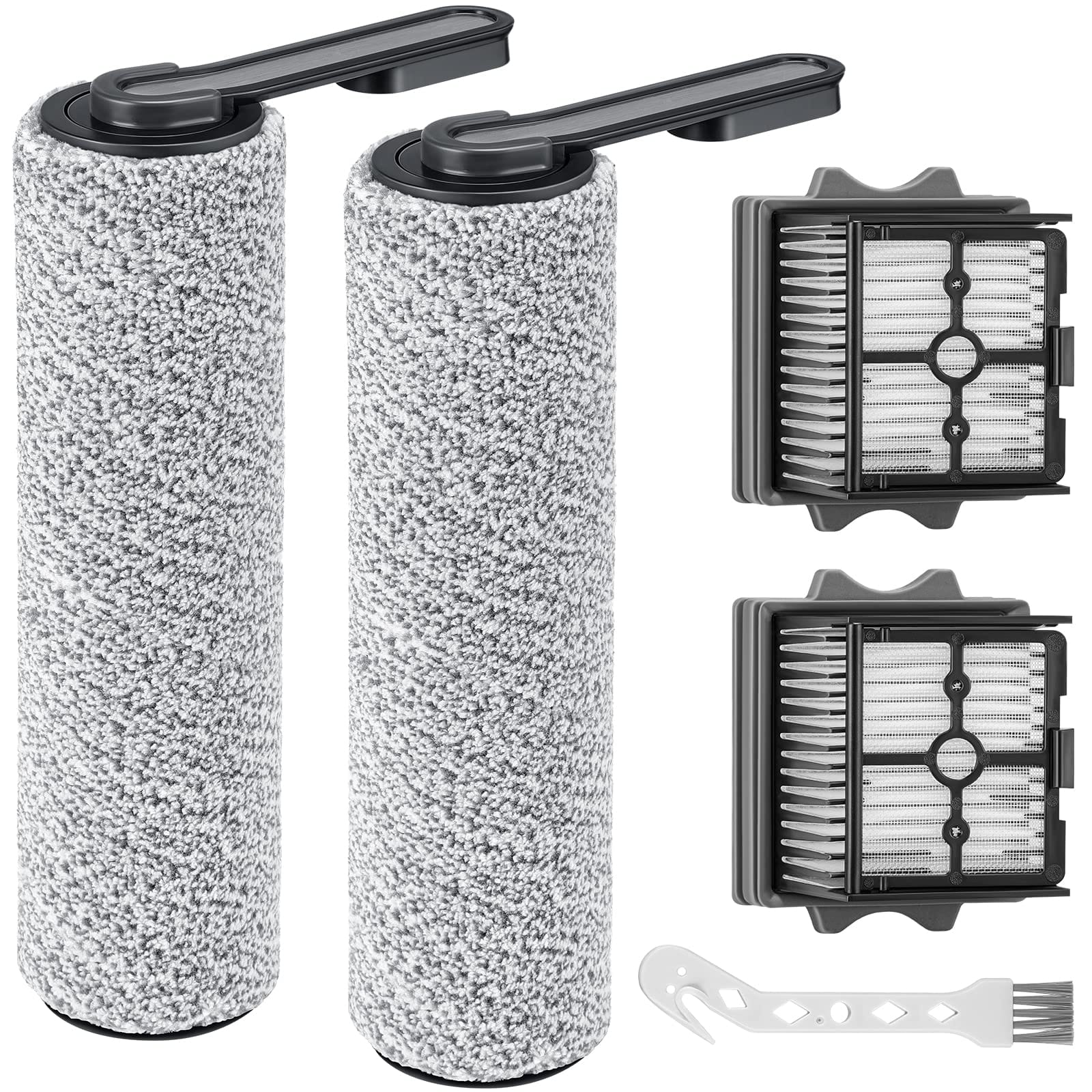 Isinlive 2 Pack Brush Rollers and Filters for Tineco Floor One S5 Combo Cordless Vacuum, Replacement Parts Compatible with Pet Hair Cleaning