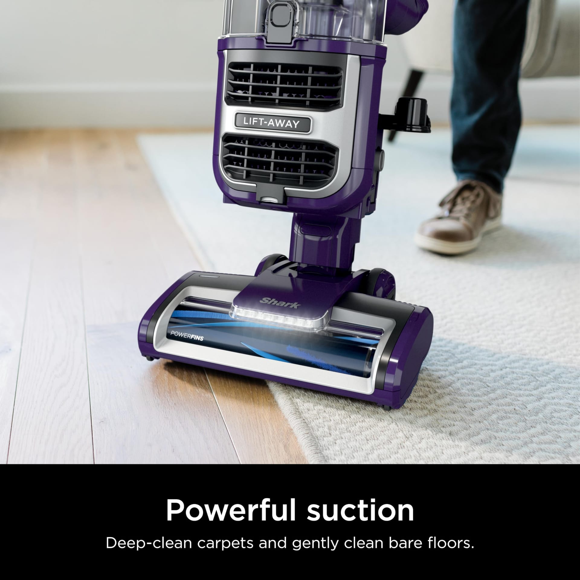 Shark Zd201 Lift-Away Upright Vacuum with PowerFins, Self-Cleaning Brushroll, HEPA Filter, LED Headlights - Eggplant - Review Image 2