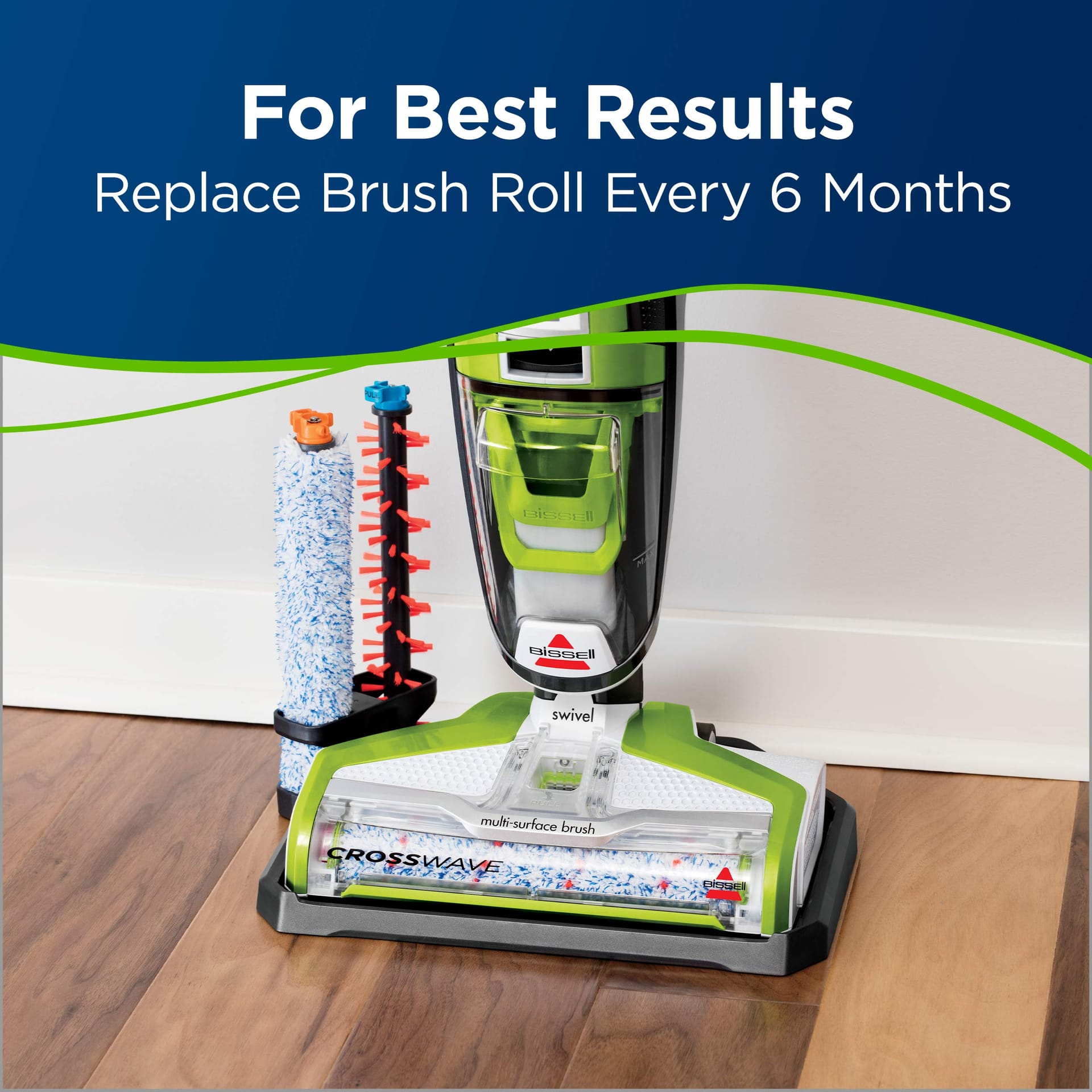 Bissell Tangle-Free Crosswave Multi-Surface Pet Brush Roll for Hardwood Floors - Compatible with Crosswave Models - White 2460 - Review Image 3