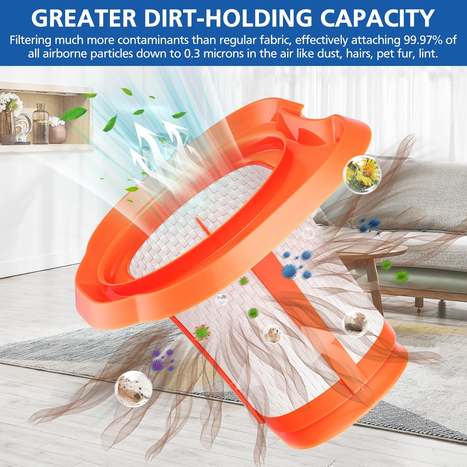 6-Pack Washable HHVKF10 Filter Replacement for Black+Decker Hand Vacuum Models HHVK HHVK320J HHVK320J10 HHVK320JZ01 HHVK515J HHVK515Jp HHVK515Jp07 HHVK515J00Ff HHVK415B01 - Review Image 5