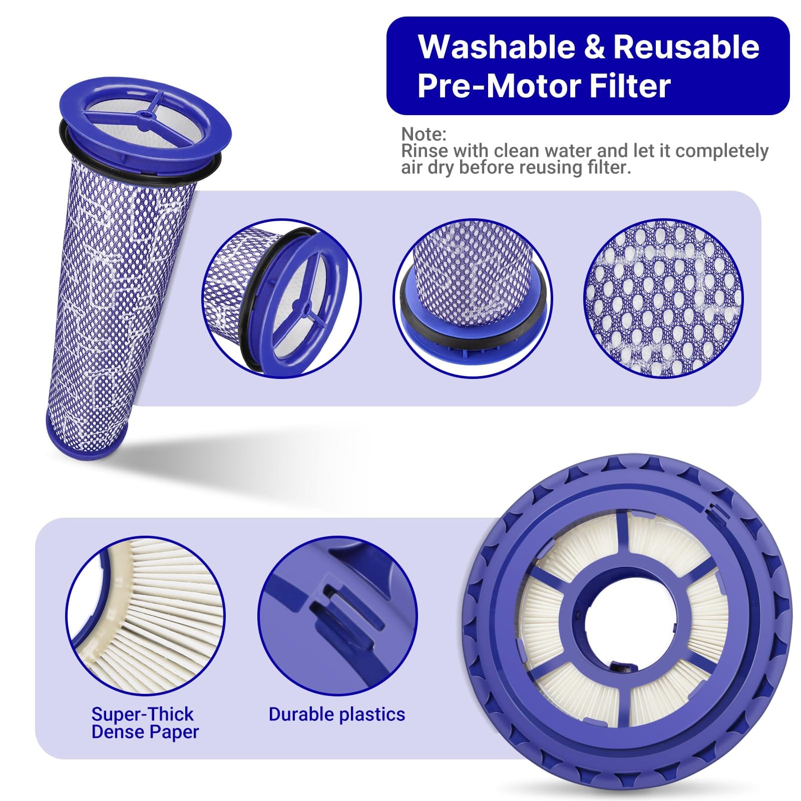 PET-HAIR FRIENDLY Lemige Replacement Vacuum Filters for Dyson DC41 DC65 Ball Animal Vacuums - Review Image 5