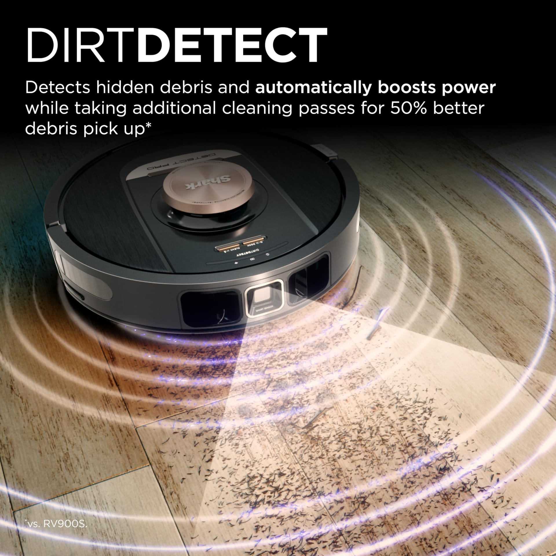 Shark RV2820AE Detect Pro Self-Empty Robot Vacuum with HEPA Filtration, NeverStuck Technology, 3 Deep-Cleaning Technologies, Auto Clean on Carpets/Hardfloors, Wi-Fi Enabled - Black/Bronze - Review Image 3
