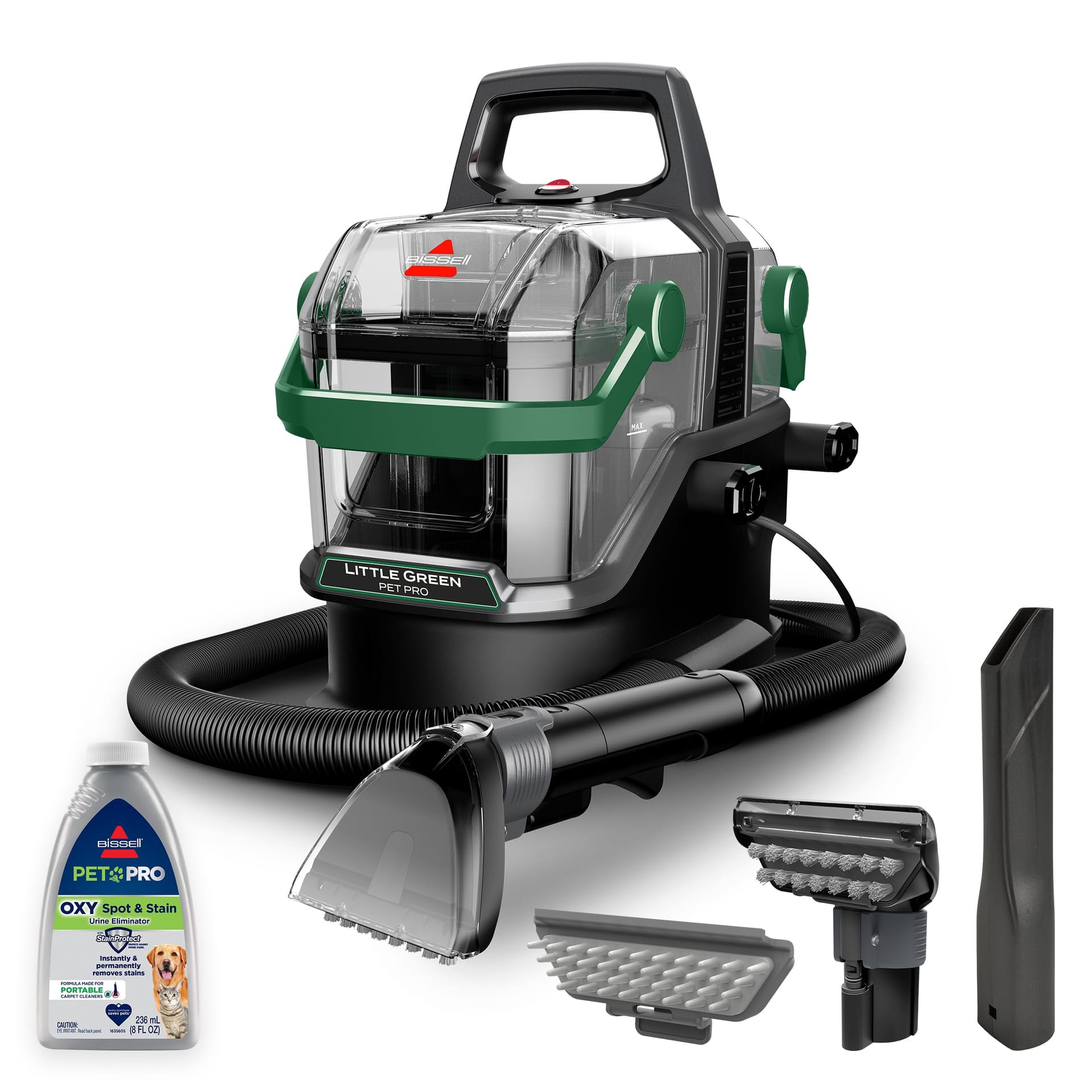 Bissell® Little Green® Pet Pro Portable Carpet Cleaner with Self-Cleaning Tough Stain Tool & Pet Hair Removal Tool (3909)