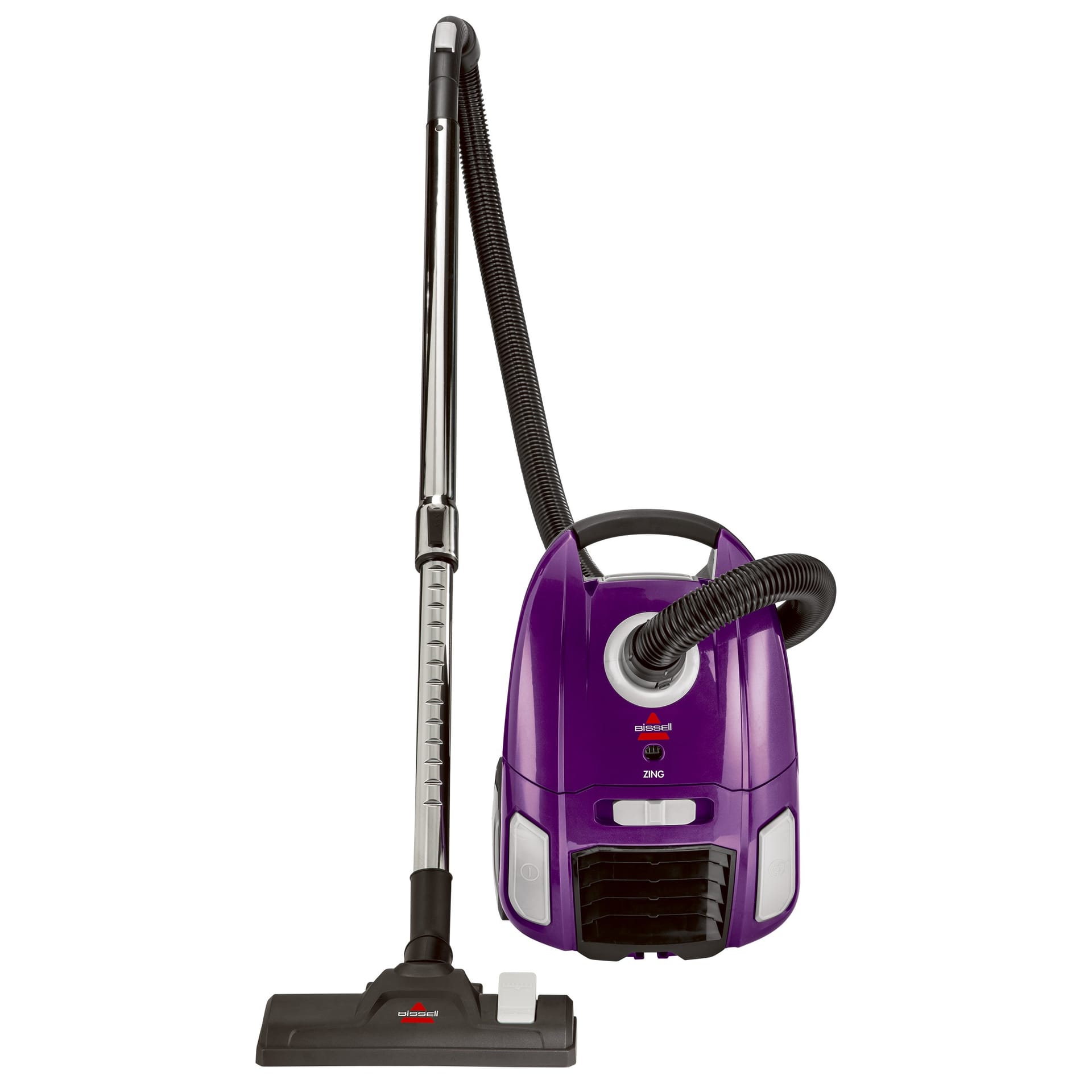 Bissell Zing Purple Bagged Canister Vacuum Cleaner, Lightweight and Powerful, 2154A, Compatible with Pet Hair