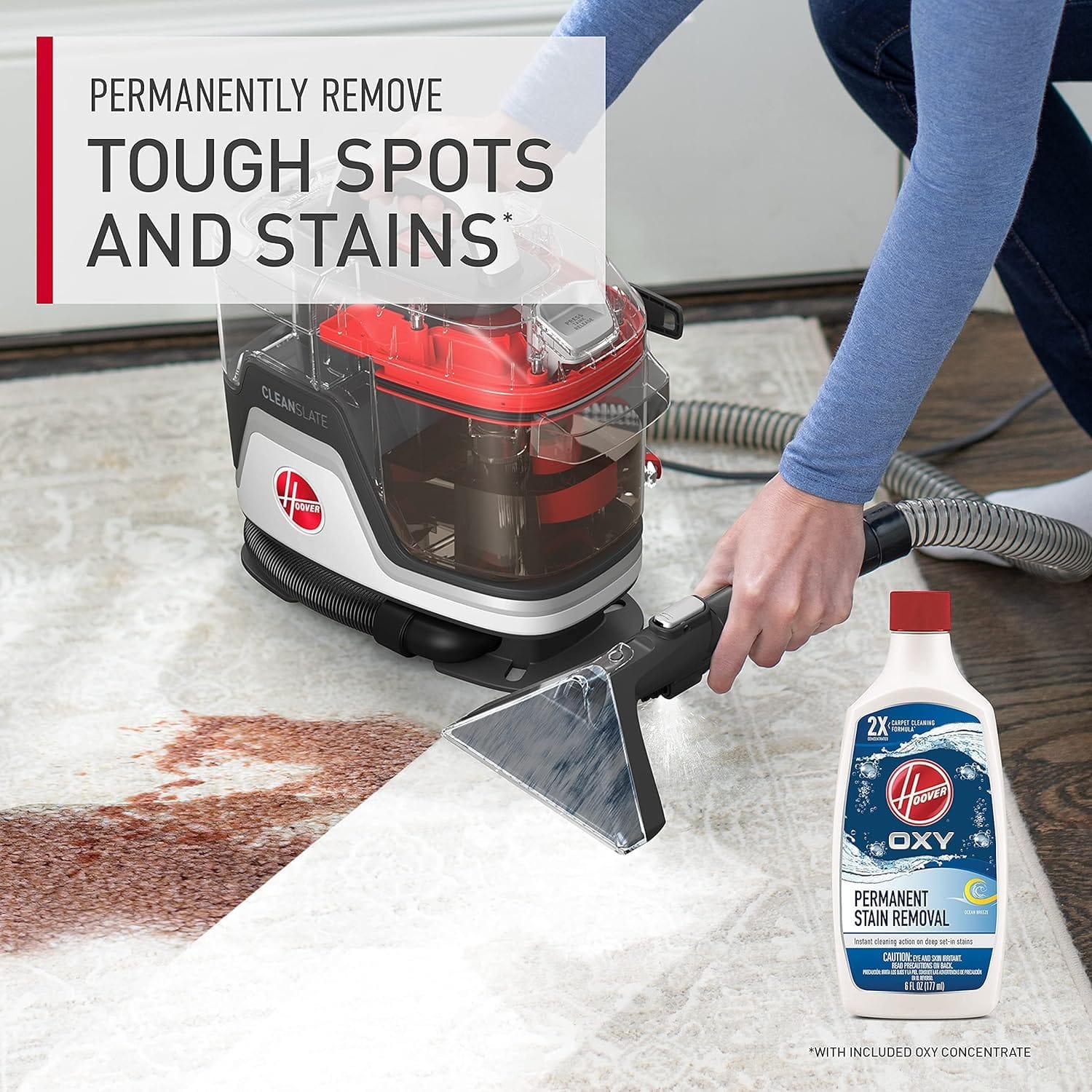 Hoover FH14000 CleanSlate Portable Carpet Cleaner - Certified Renewed for Powerful Suction and HEPA Filter - Review Image 4