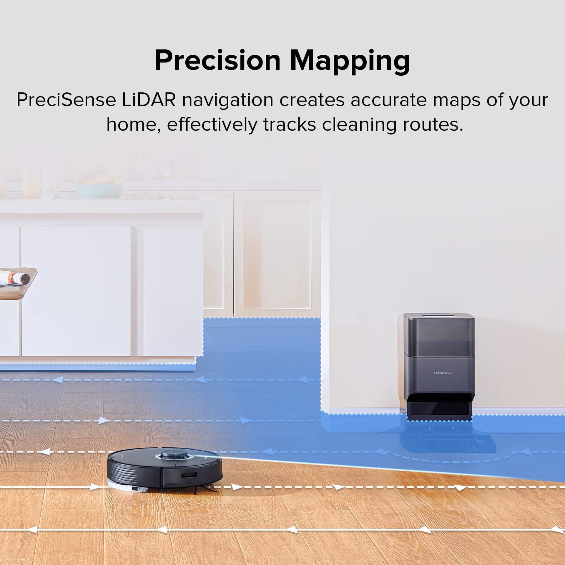 Roborock Q7 Max+ Robot Vacuum With Auto-Empty Dock Pure, 4200Pa Suction, App-Controlled Mopping, 7-Week Hands-Free Cleaning, Alexa Compatible - Review Image 5