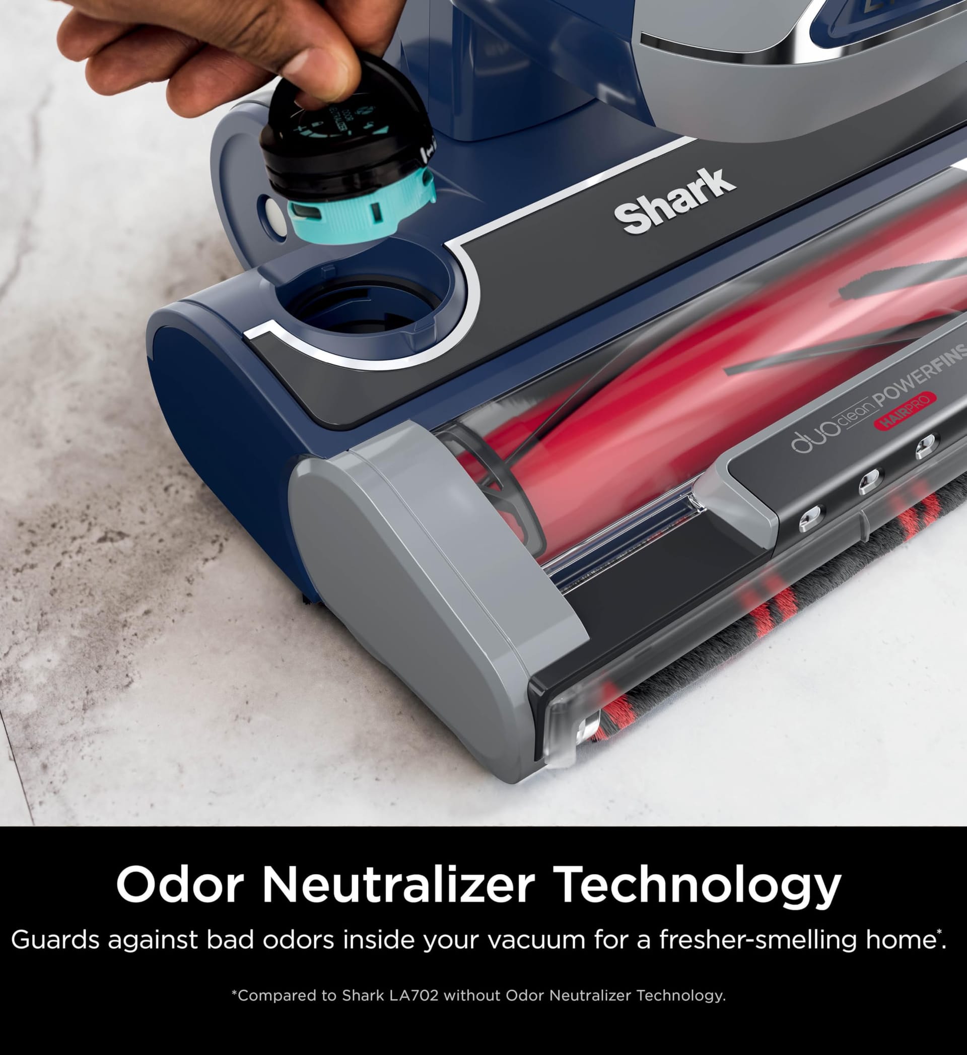 Renewed Shark UV900 Pet Performance Plus Lift-Away Upright Vacuum with Duoclean Powerfins HairPro and Odor Neutralizer Technology, Navy/Silver - Ideal Pet Hair Vacuum with Powerful Suction - Review Image 3