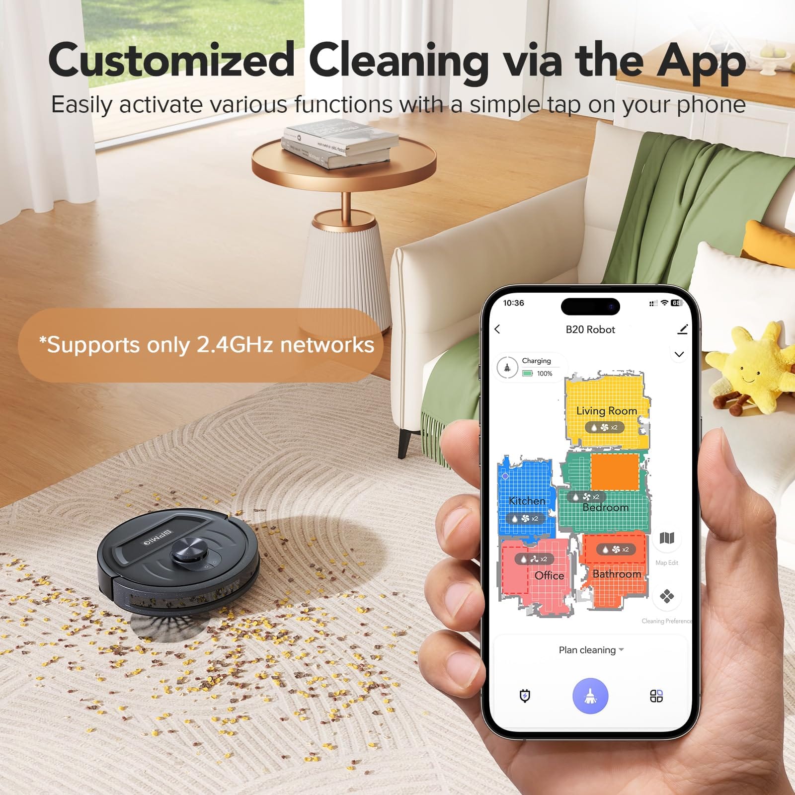 Powerful Bpmio Robot Vacuum and Mop Combo with Lidar Navigation and 5500Pa Suction Power - Review Image 4