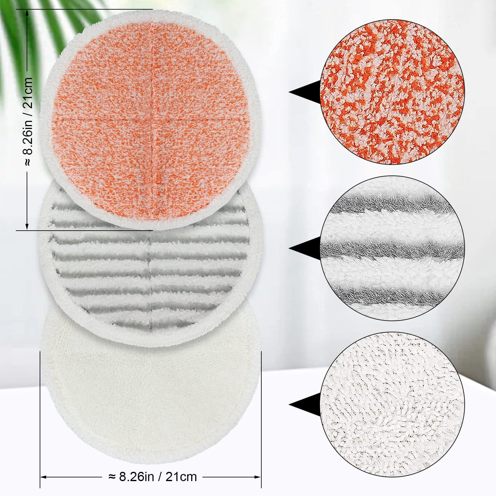 Premium Replacement Spinwave Mop Pads for Bissell Spinwave 20399 23157 23159 2039A 2124A - 12 Pack Heavy Scrub Pad Refills #1611297 & 1611298 - Review Image 2