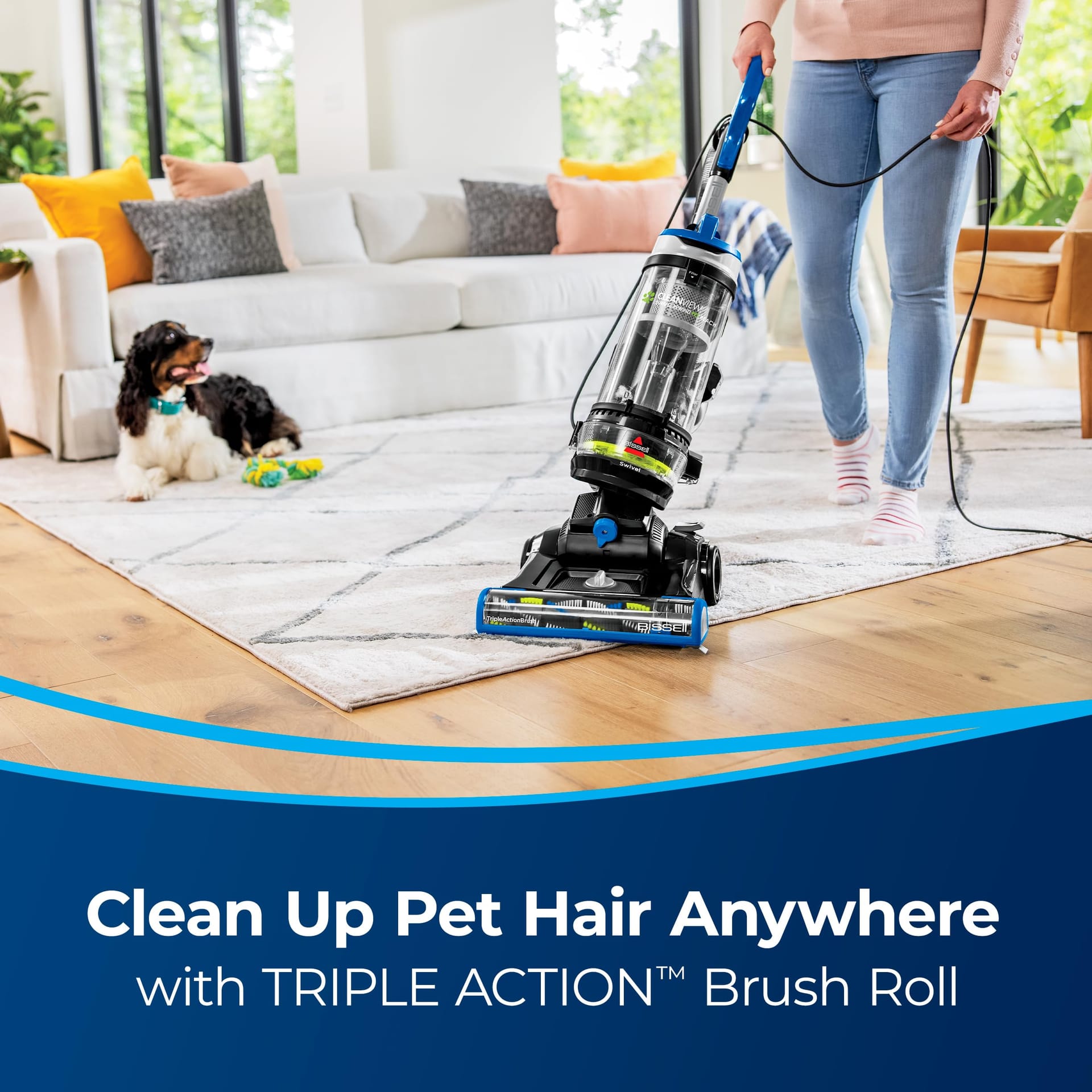Bissell Cleanview Swivel Rewind Pet Reach Vacuum Cleaner with Automatic Cord Rewind and Quick Release Wand - Review Image 2