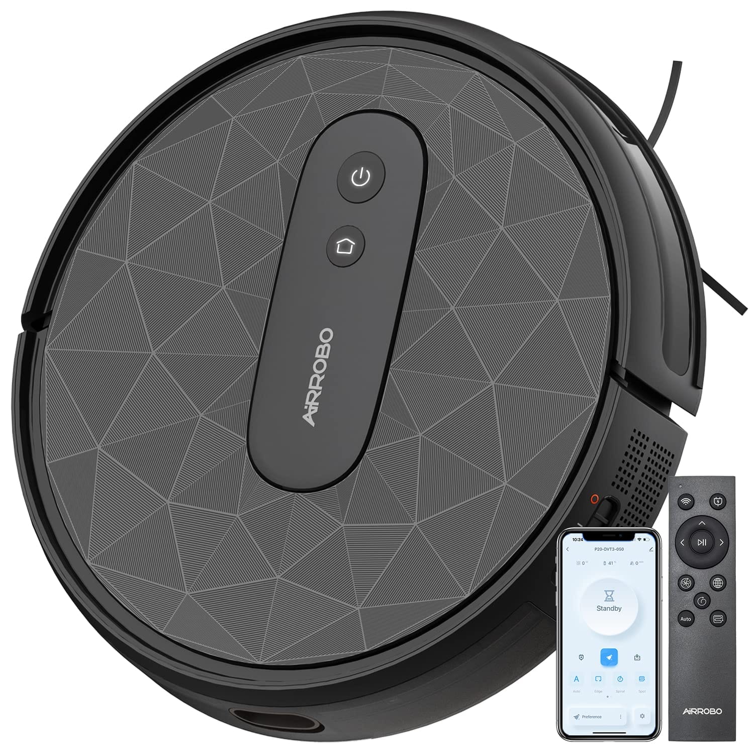 AIRROBO P20 Robot Vacuum Cleaner 2800Pa Suction, App Control, Self-Charging - For Low Carpet, Pet Hair, Hard Floors