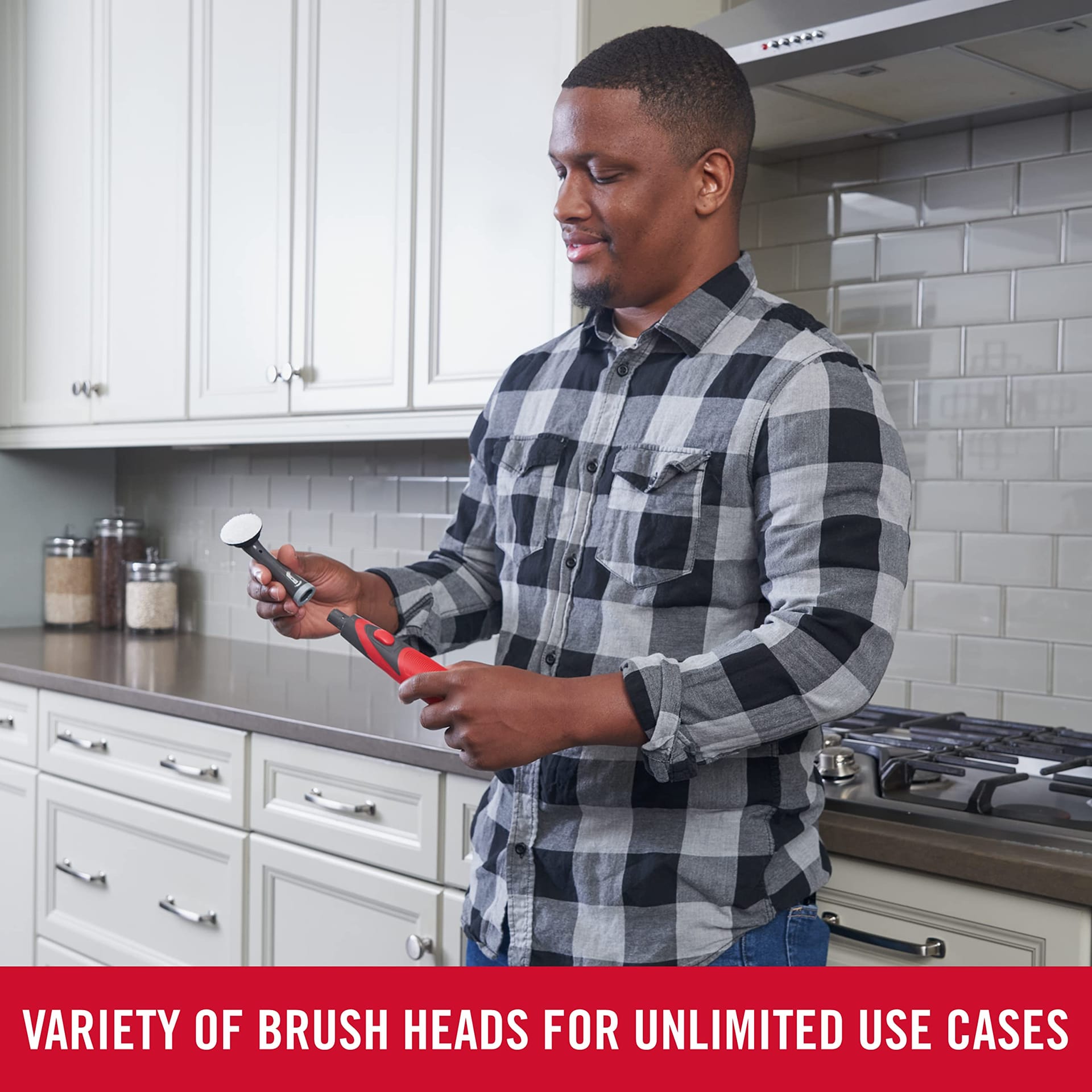 Rubbermaid Reveal Power Scrubber 18-Piece Kit, Cordless Electric Scrub Brush for Home, Kitchen, Bathroom, Grout, Tile, Shower, Tub - Review Image 2