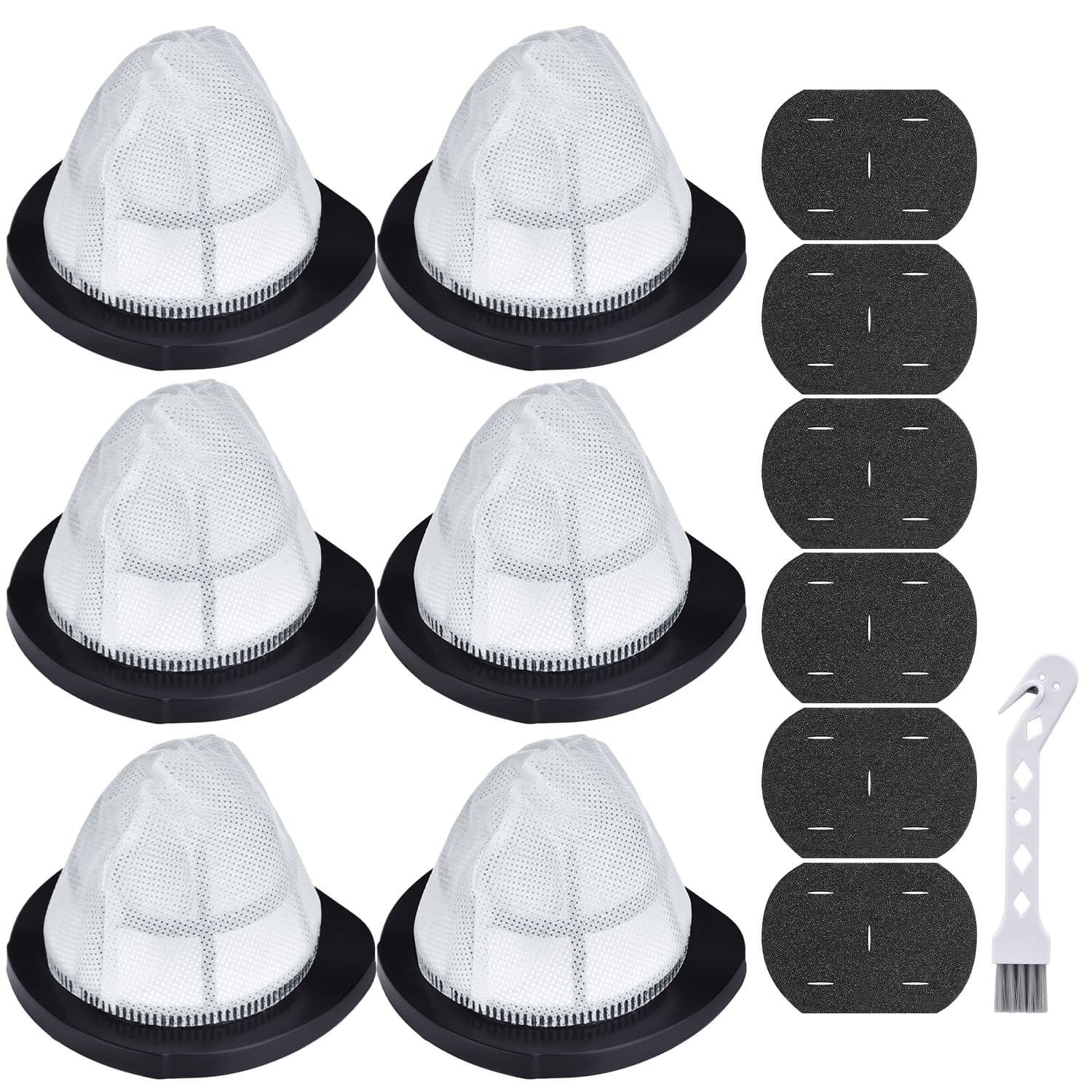 Leadaybetter 38B1 Replacement Filter for Bissell 3-in-1 Lightweight Stick Vacuum Cleaner (6 Pack, HEPA & Foam Filters)