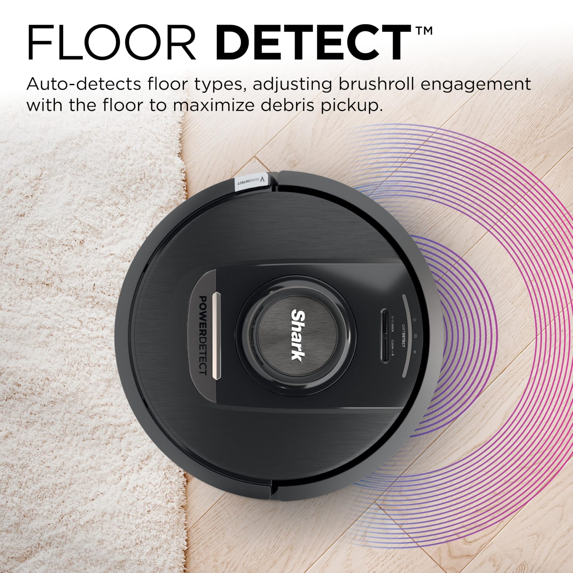 Shark PowerDetect Self-Empty Robot Vacuum with NeverStuck Technology, Auto Deep-Clean Carpets & Hardfloors, HEPA Filtration, Pet Hair Remover, WiFi-Enabled - Black - Review Image 4