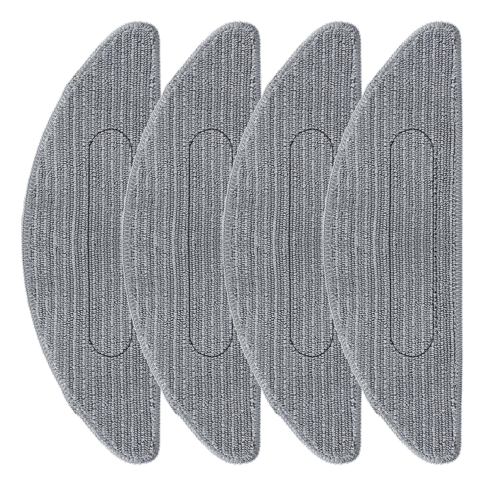 ** Washable & Reusable Microfiber Mop Pads Replacement for iRobot Roomba Combo i5/i5+/j5/j5+ - 4 Pack

**DESCRIPTION:** 
Enhance the cleaning performance of your iRobot Roomba Combo i5/i5+/j5/j5+ with this set of 4 replacement mop pads. Crafted from durable microfiber, these pads effectively capture ultra-fine dust, debris, and tough messes while maintaining high water absorption and quick drying capabilities. Compatible only with specified models, these washable and reusable pads are suitable for various floor types including tile, hardwood, laminates, and stone without causing any scratches. Easily replaceable without additional tools, ensuring your robot vacuum cleaner operates at its peak performance. Trust Lacvik for cost-effective, top-quality replacement parts and reach out to our customer service for any quality or compatibility concerns. Keep your floors spotless with these lightweight and efficient microfiber mop pads!