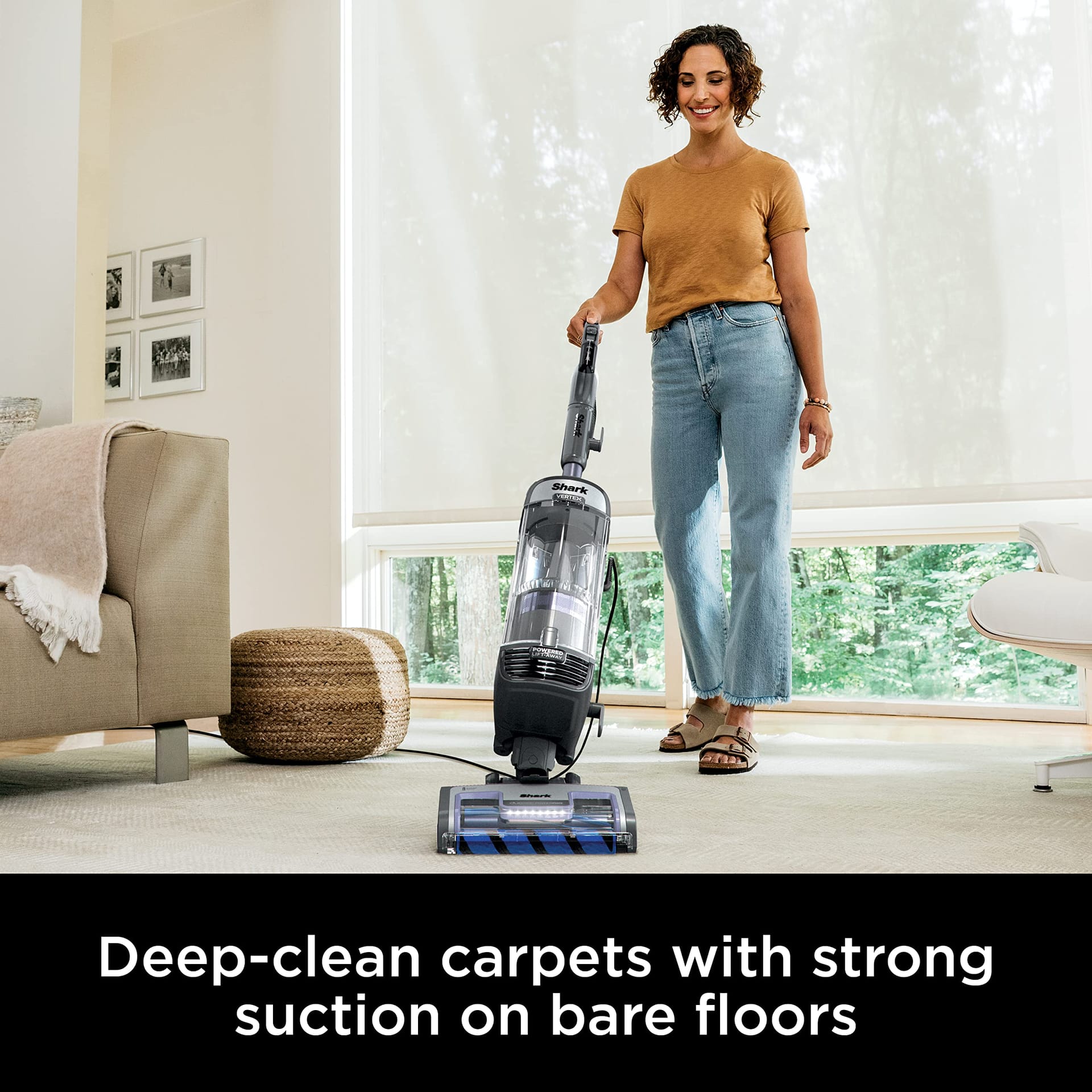Shark AZ2001AMZ Vertex Duoclean PowerFins Upright Vacuum with Powered Lift-Away & Self-Cleaning Brushroll, Dark Lilac, 1 Qt Dust Cup - Powerful Suction for Deep Cleaning - Review Image 2