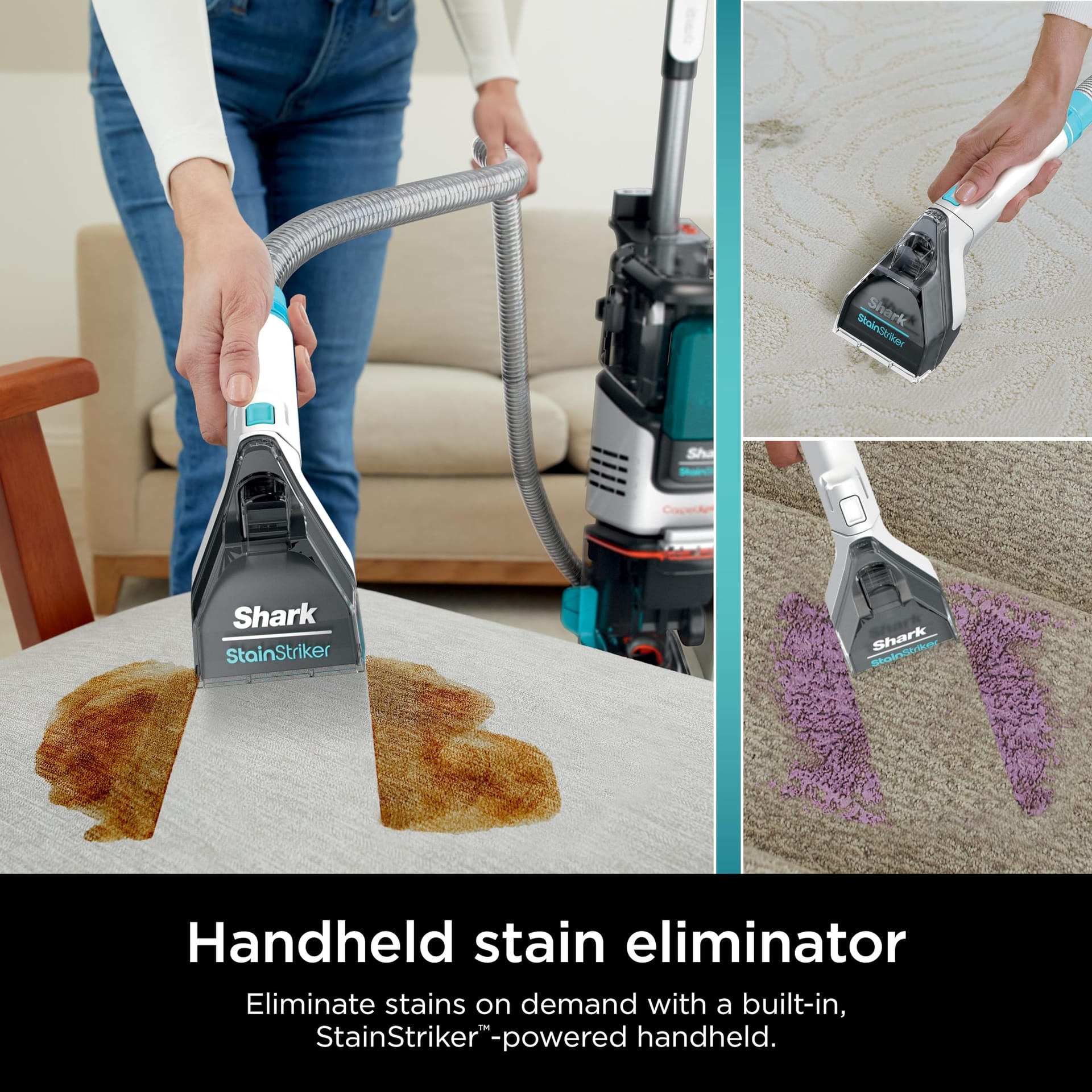 Shark CarpetXpert with StainStriker Upholstery and Carpet Cleaner, Cyan - Review Image 5